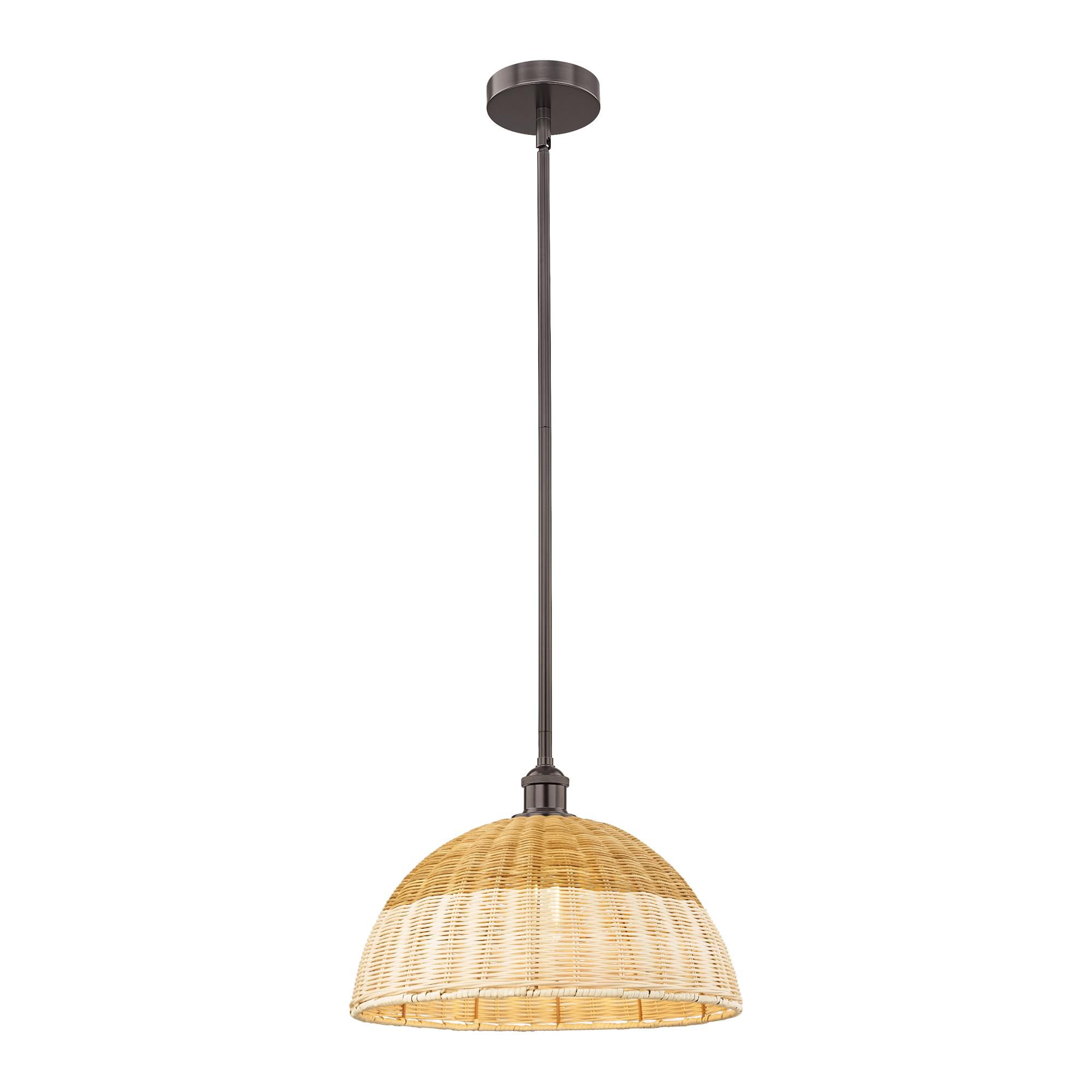 Shown in Oil Rubbed Bronze finish and Natural shade