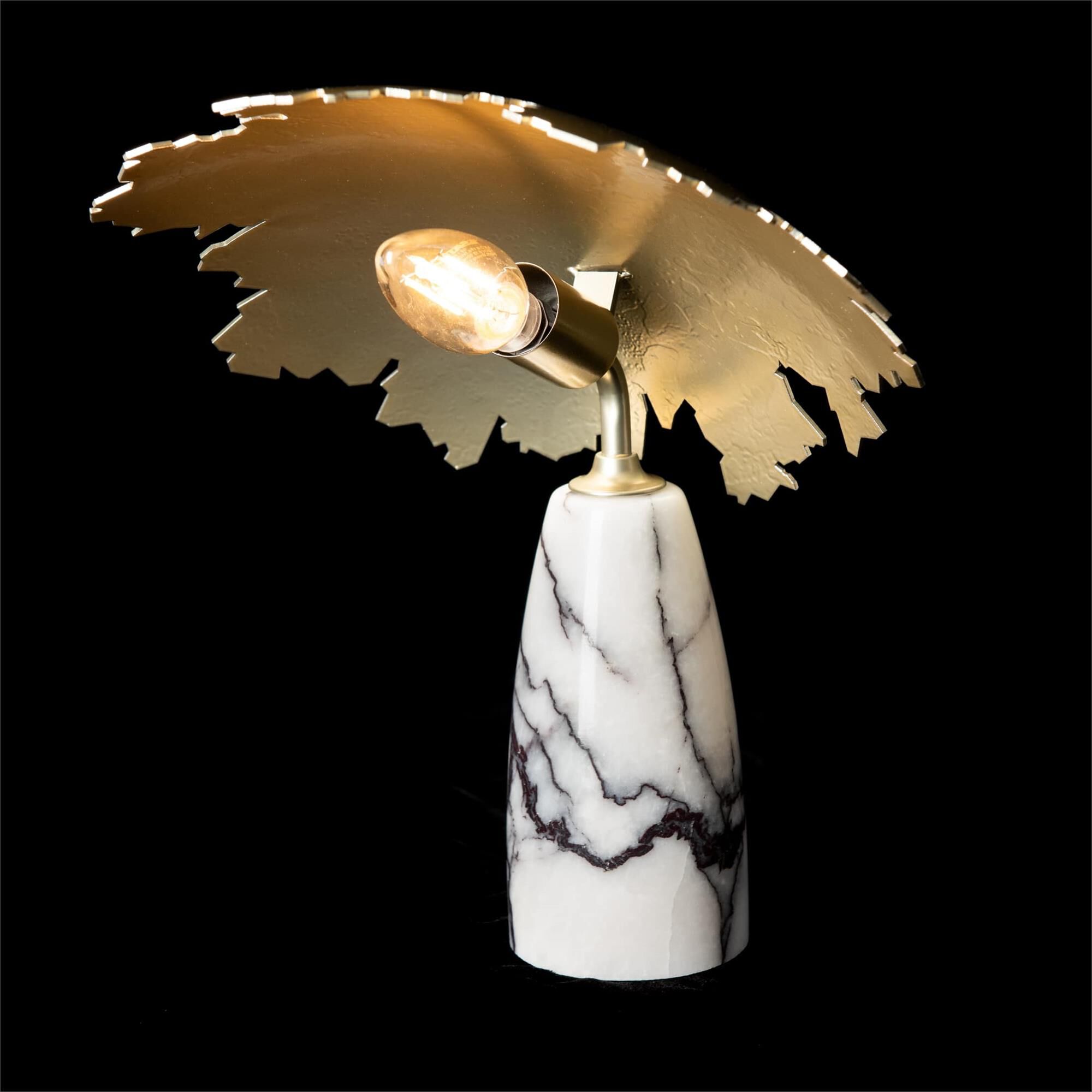 Shown in Modern Brass finish and Modern Brass shade and Lilac accent