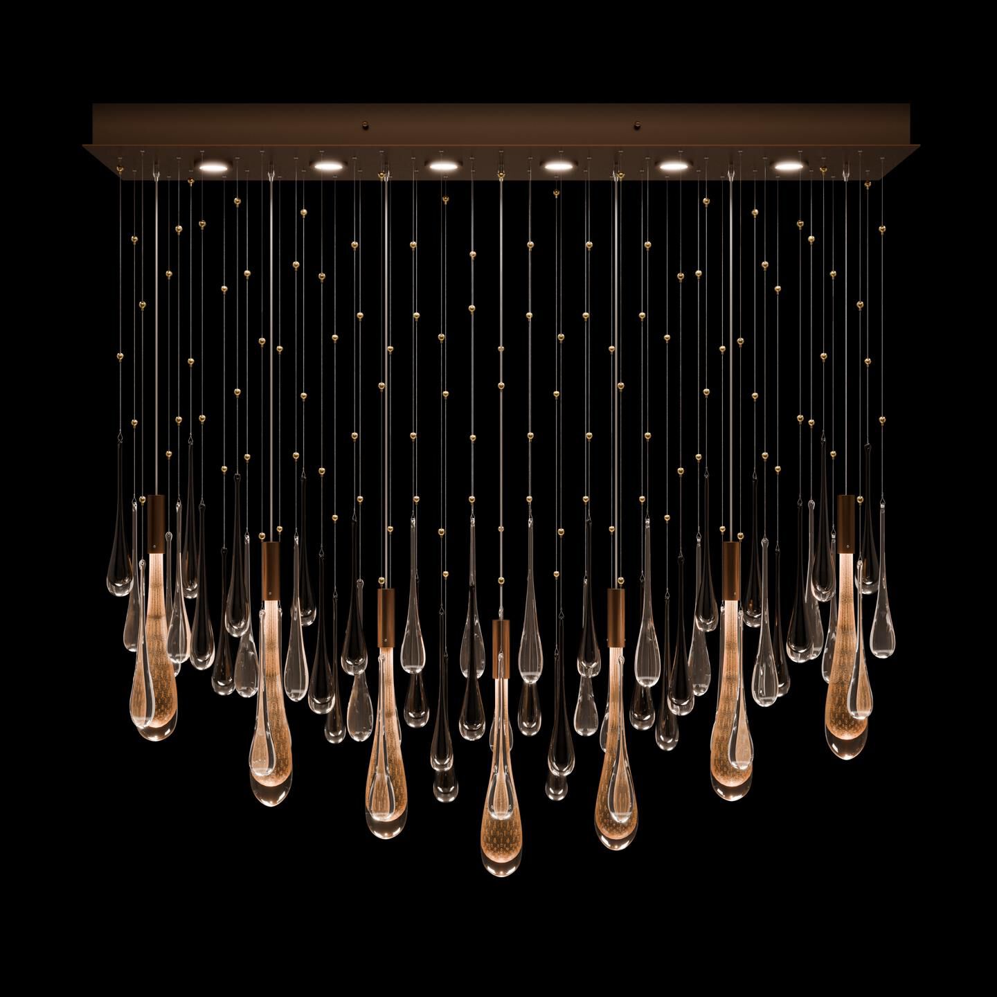 Rain 51 Inch Linear Suspension Light by Fine Art Handcrafted Lighting