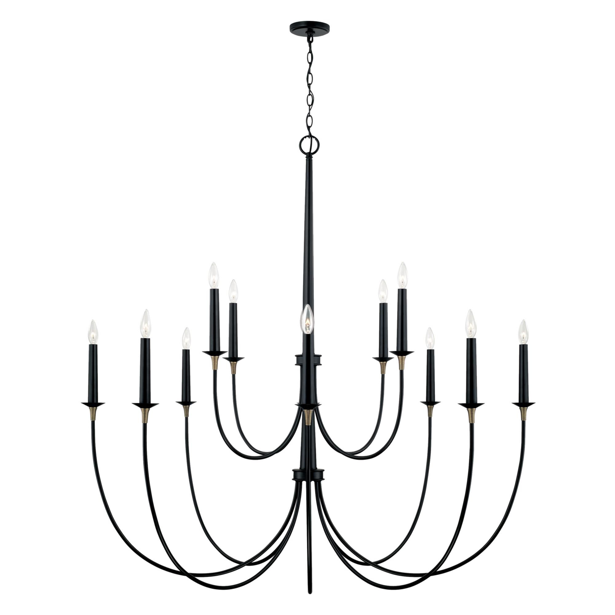 Shown in Matte Black With Brass finish