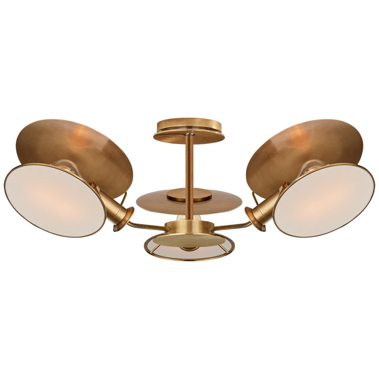 Thomas O'Brien Osiris 25 Inch 3 Light Semi Flush Mount by Visual Comfort Signature Collection