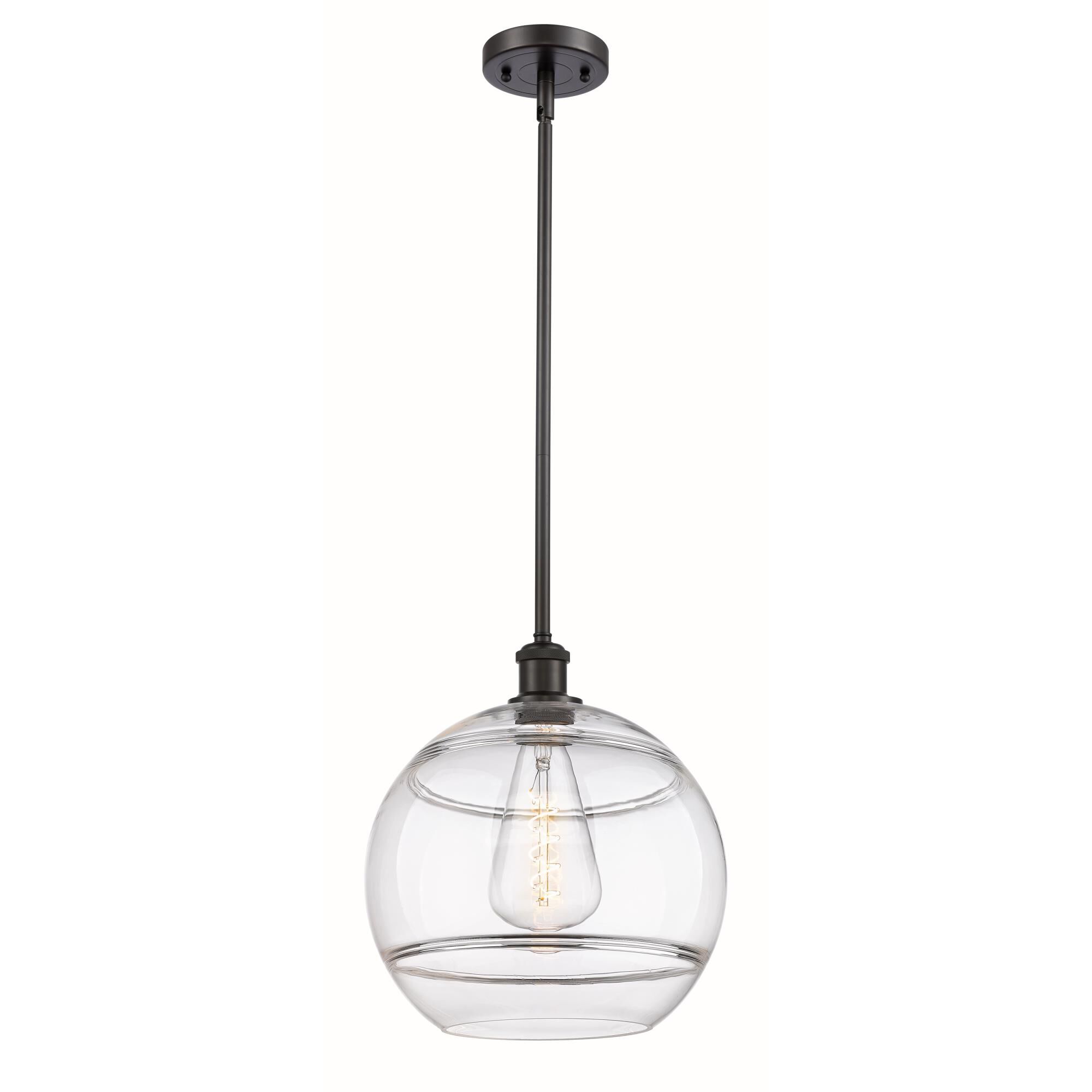 Shown in Oil Rubbed Bronze finish and Clear glass