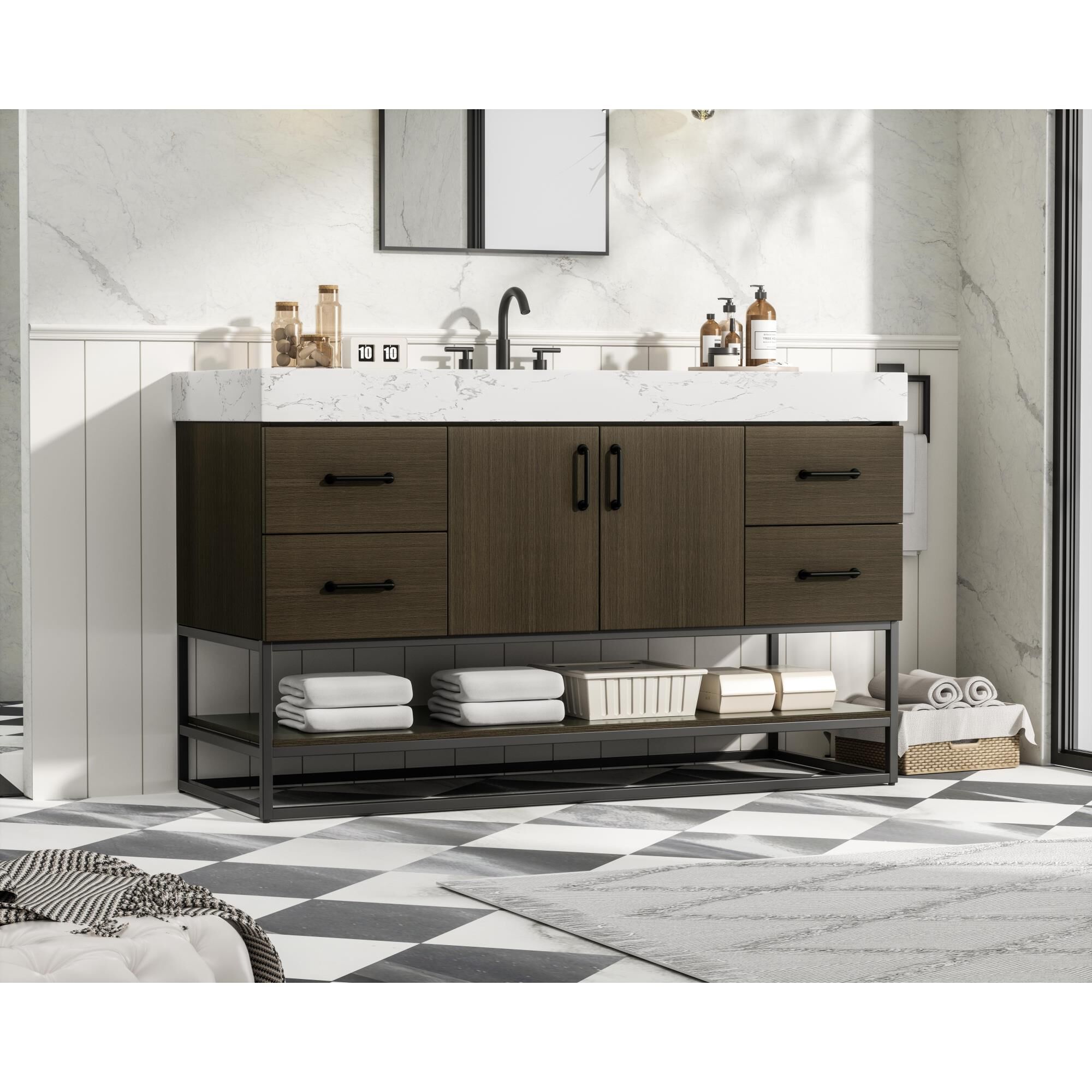 Caroline 54 Inch Bath Vanity by Elegant Dcor