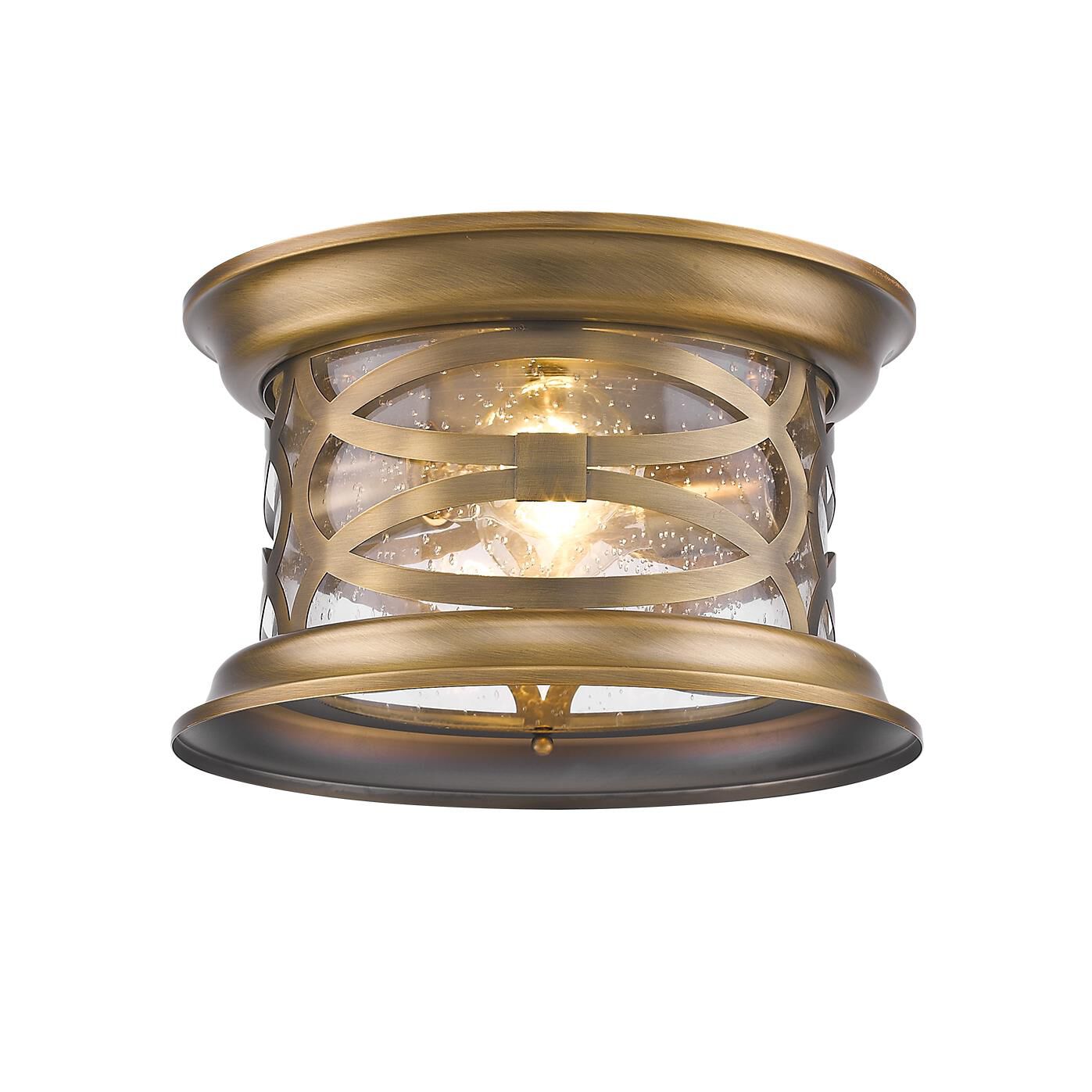 Shown in Antique Brass finish and Clear glass and Clear Seeded Glass shade