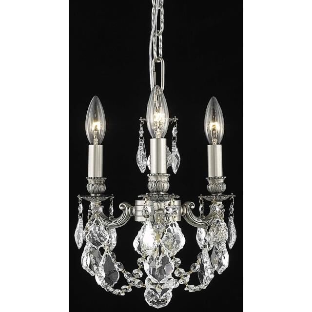 Lillie 10 Inch 3 Light Mini Chandelier by Elegant Lighting
