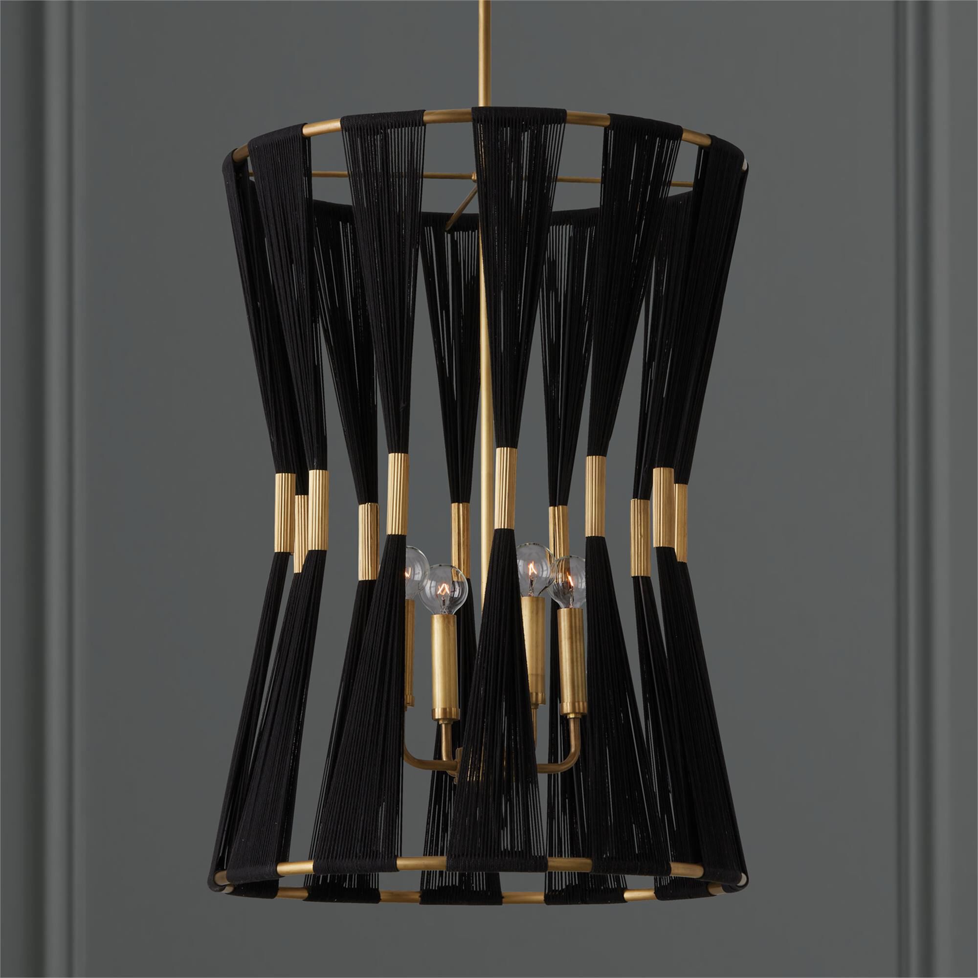 Shown in Black Rope And Patinaed Brass finish
