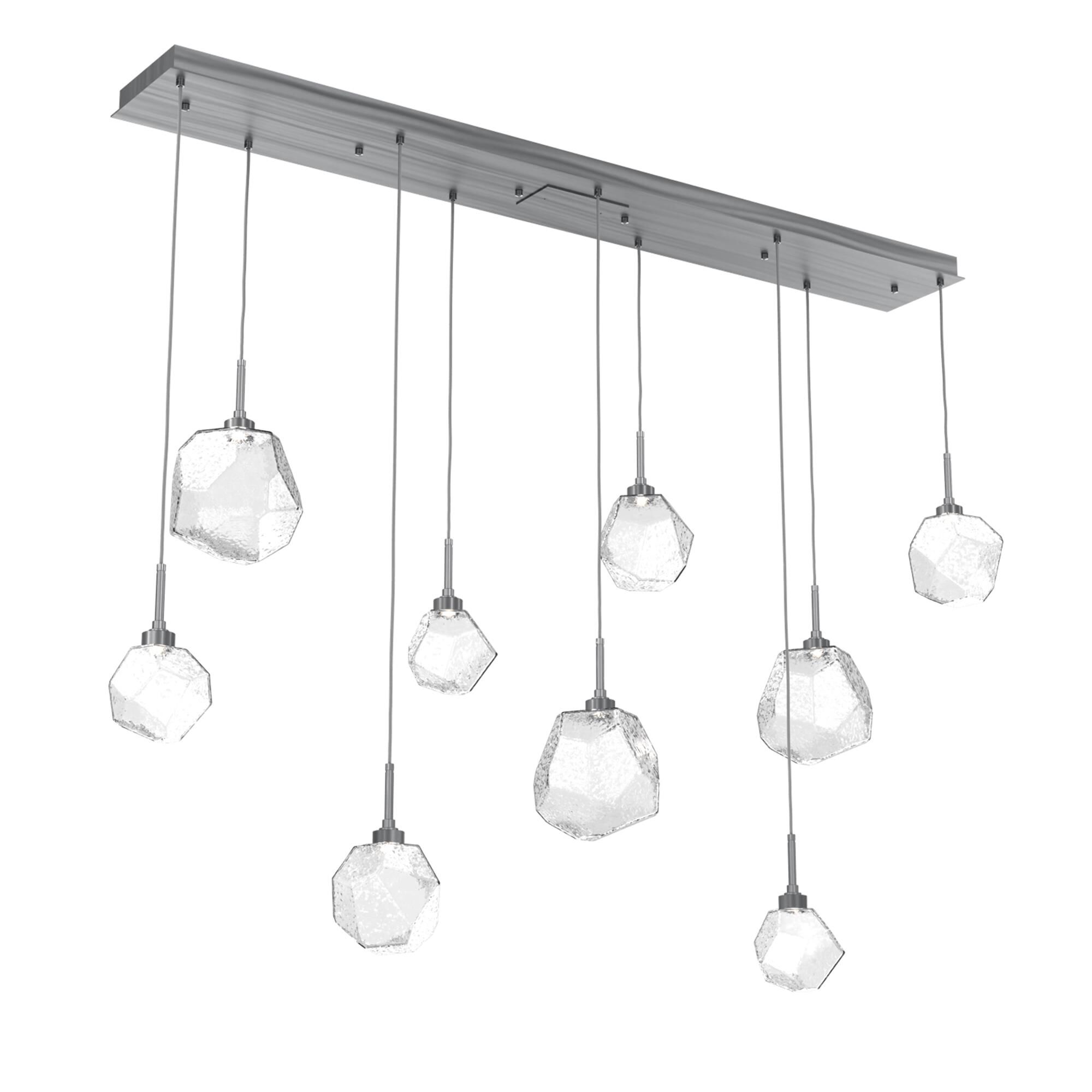 Shown in Gunmetal finish and Clear glass