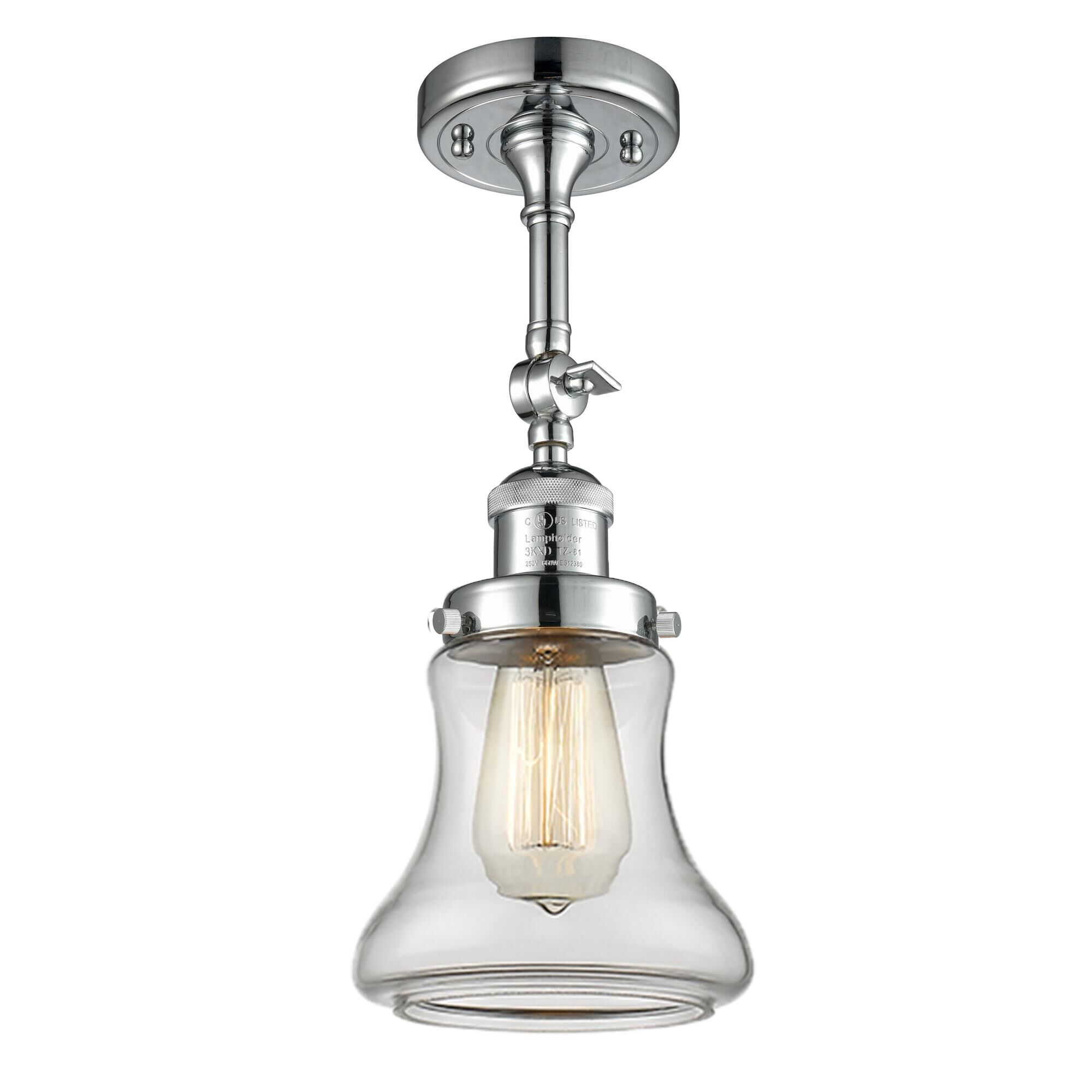 Shown in Polished Chrome finish and Clear glass