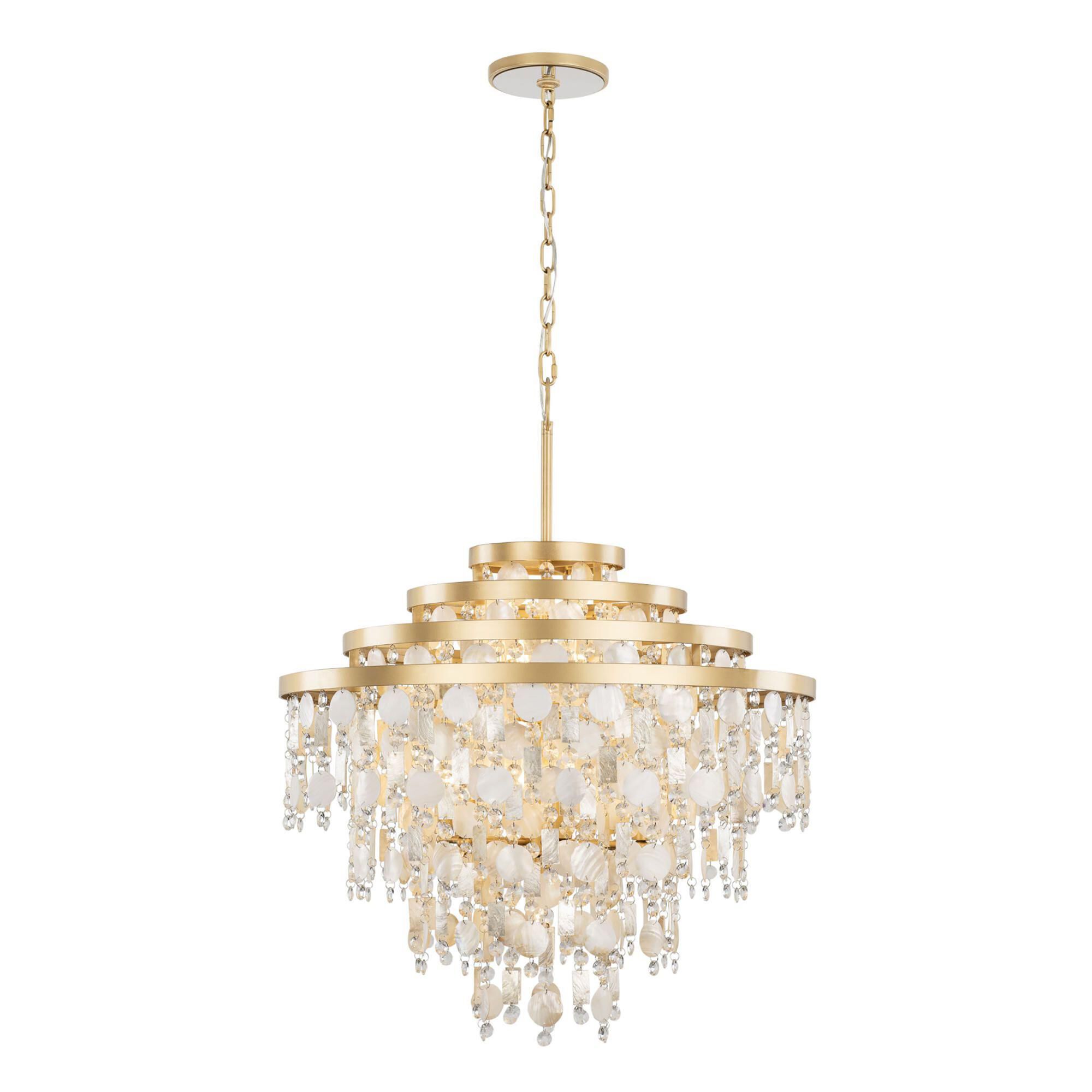 Kalani 28 Inch 10 Light Chandelier by Varaluz
