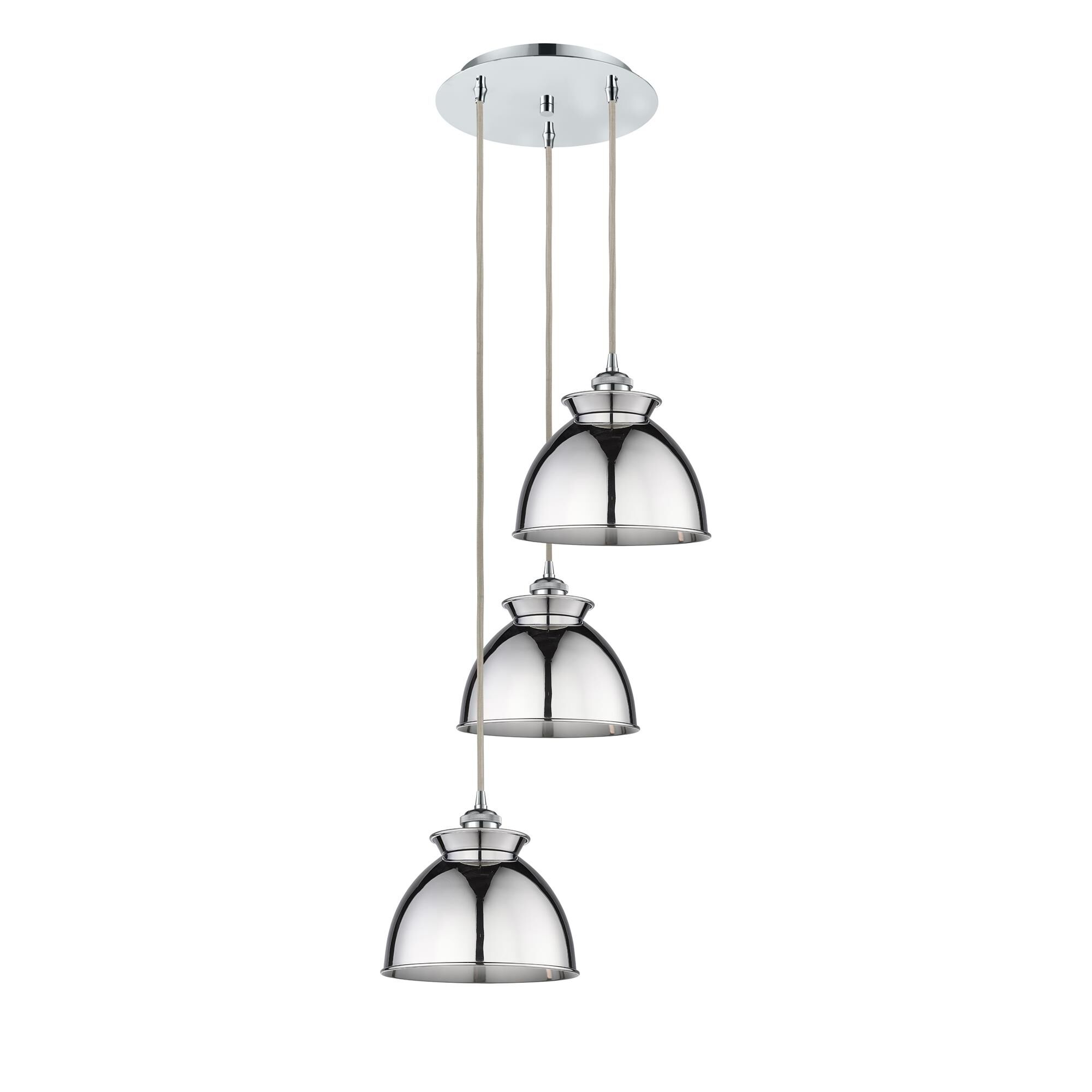 Shown in Polished Chrome finish and Polished Chrome shade