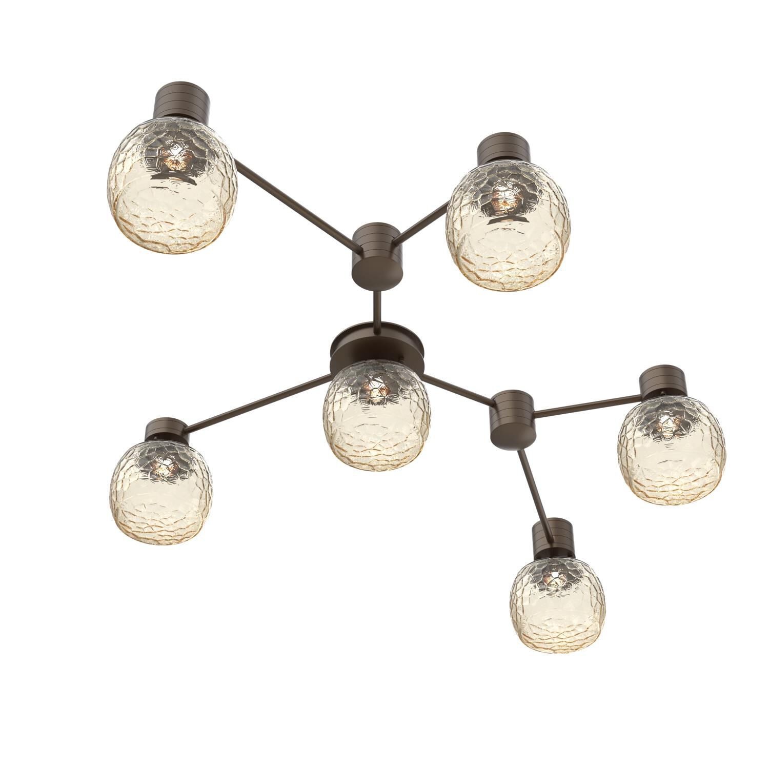 Shown in Flat Bronze finish and Amber glass