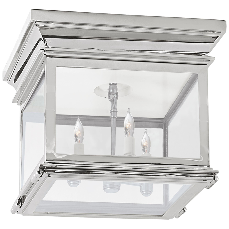 Chapman & Myers Club 9 Inch 3 Light Flush Mount by Visual Comfort Signature Collection