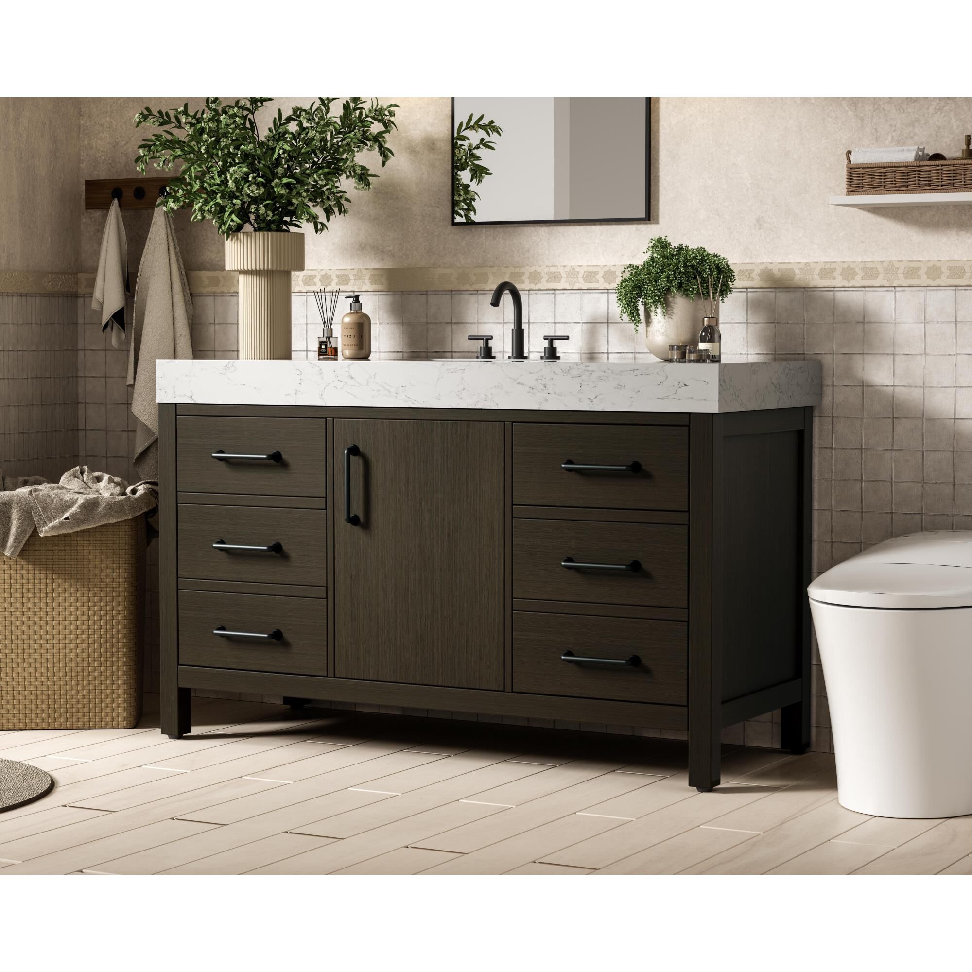 Shown in Mocha Brown finish