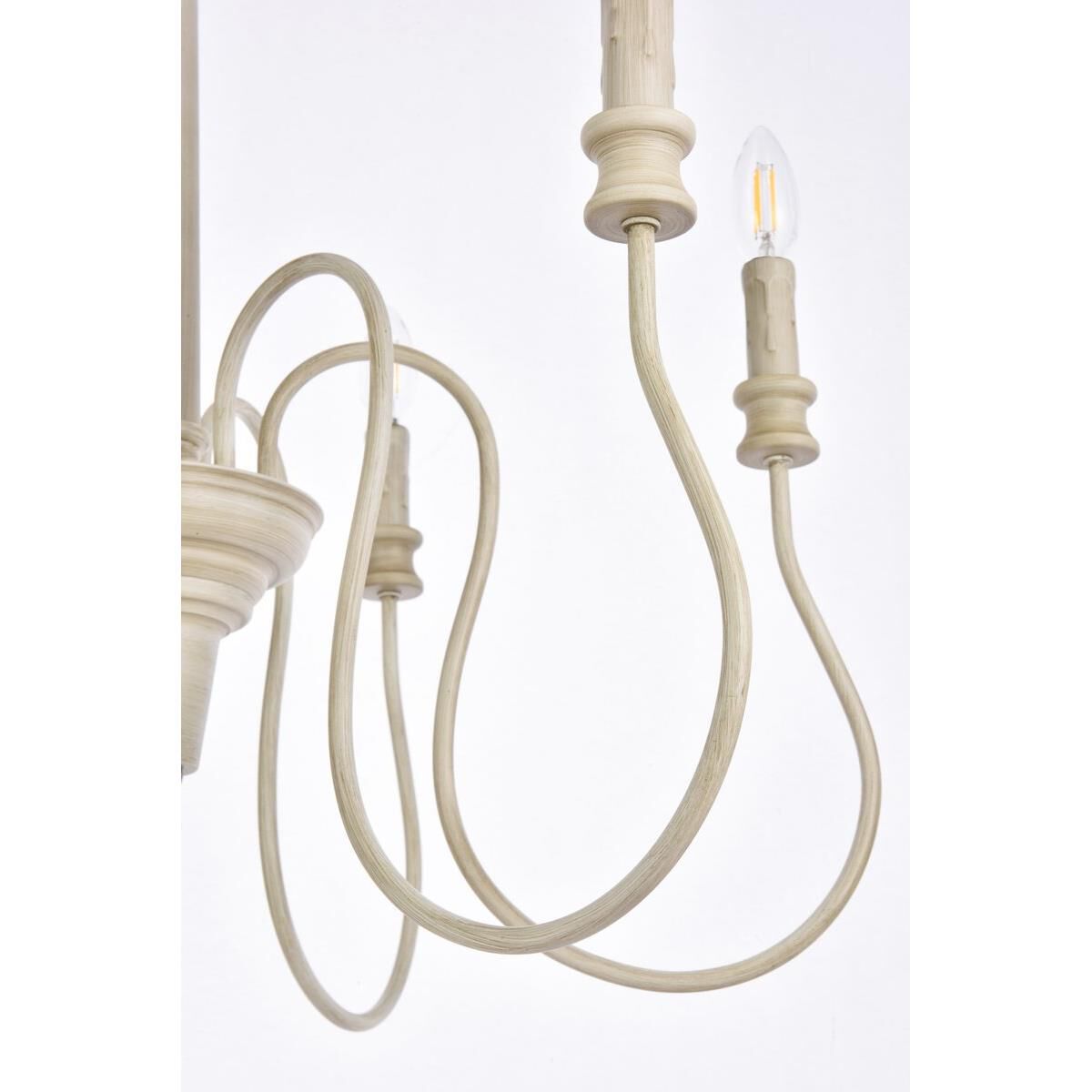 Flynx 26 Inch 6 Light Chandelier by Elegant Lighting