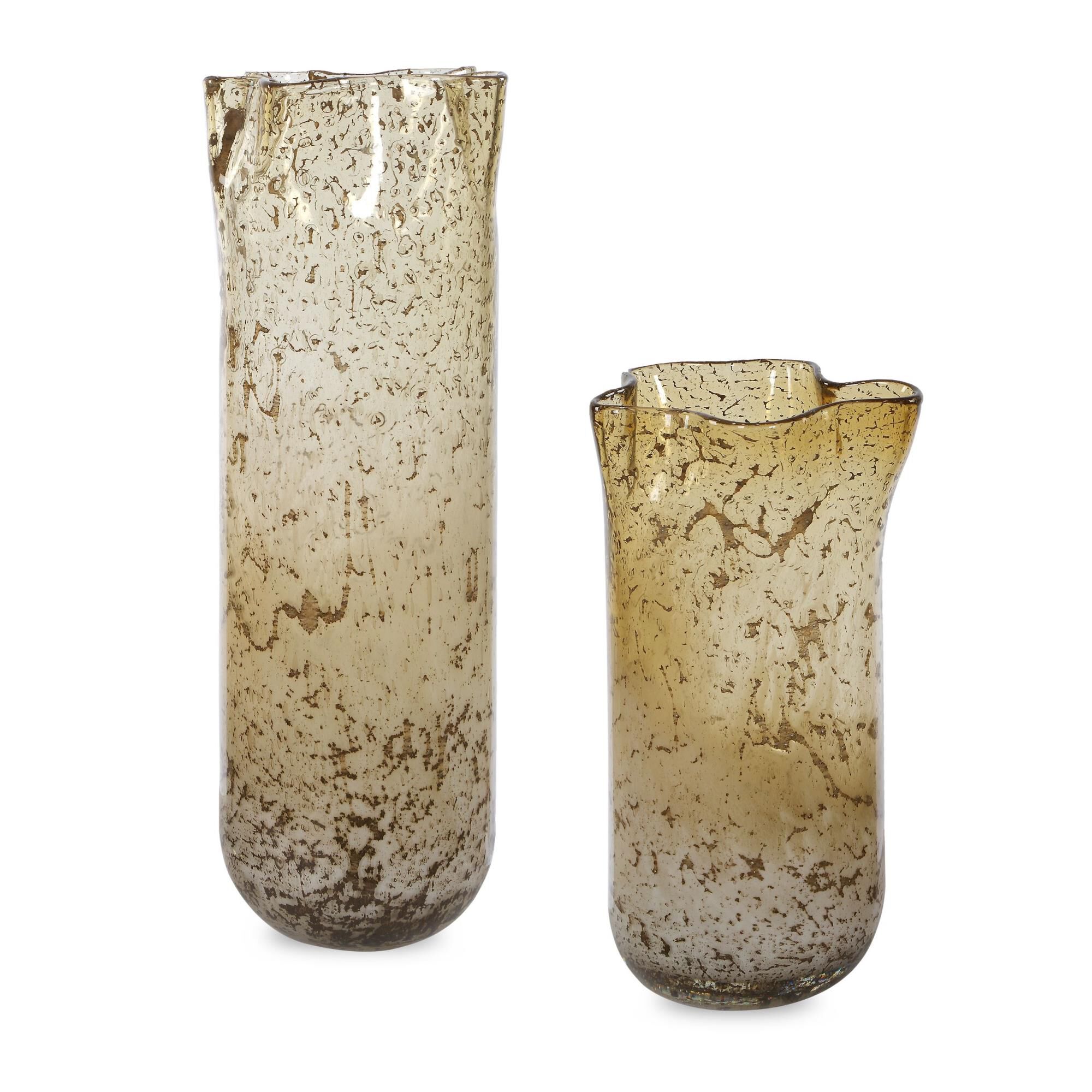 Uttermost Rhine Seeded Glass Vases Set/2 Vase-Urn by Uttermost