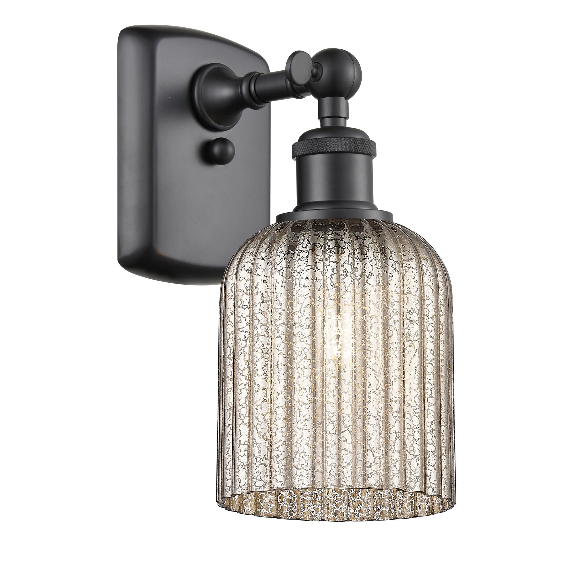 Shown in Matte Black finish and Mercury shade