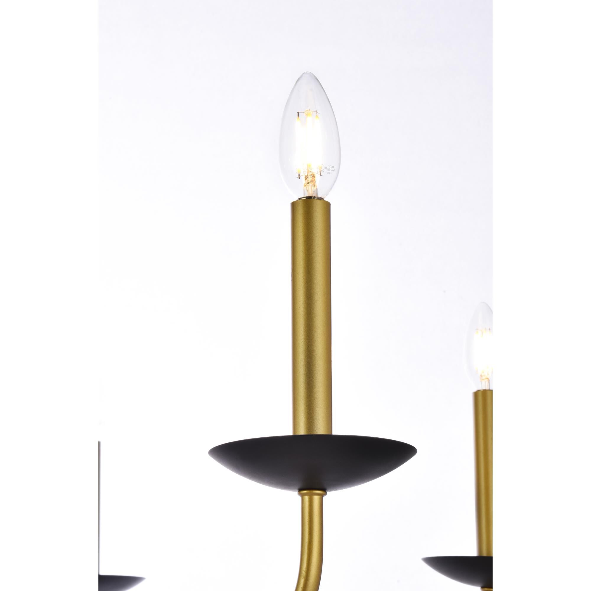 Shown in Black and Brass finish