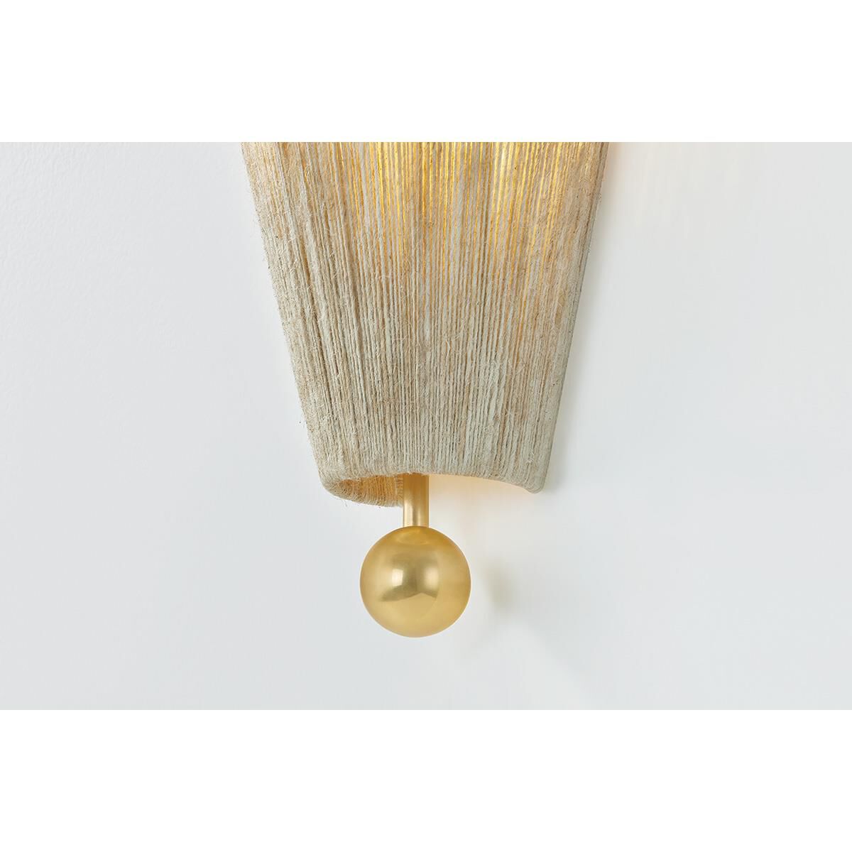 Shown in Aged Brass finish and Light Jute String shade