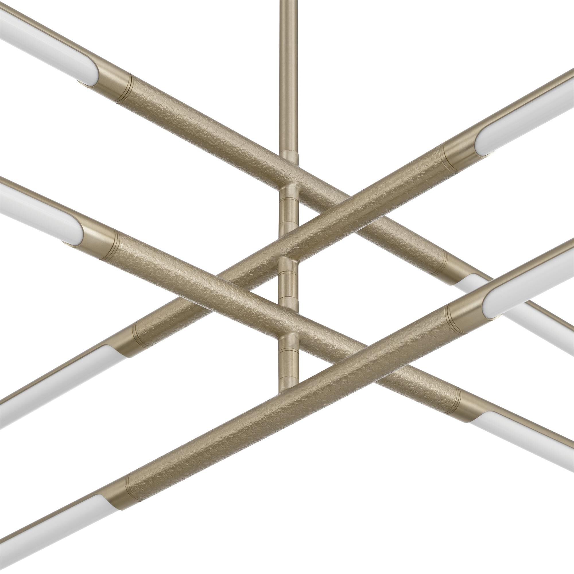 Shown in Champagne Gold finish and White glass