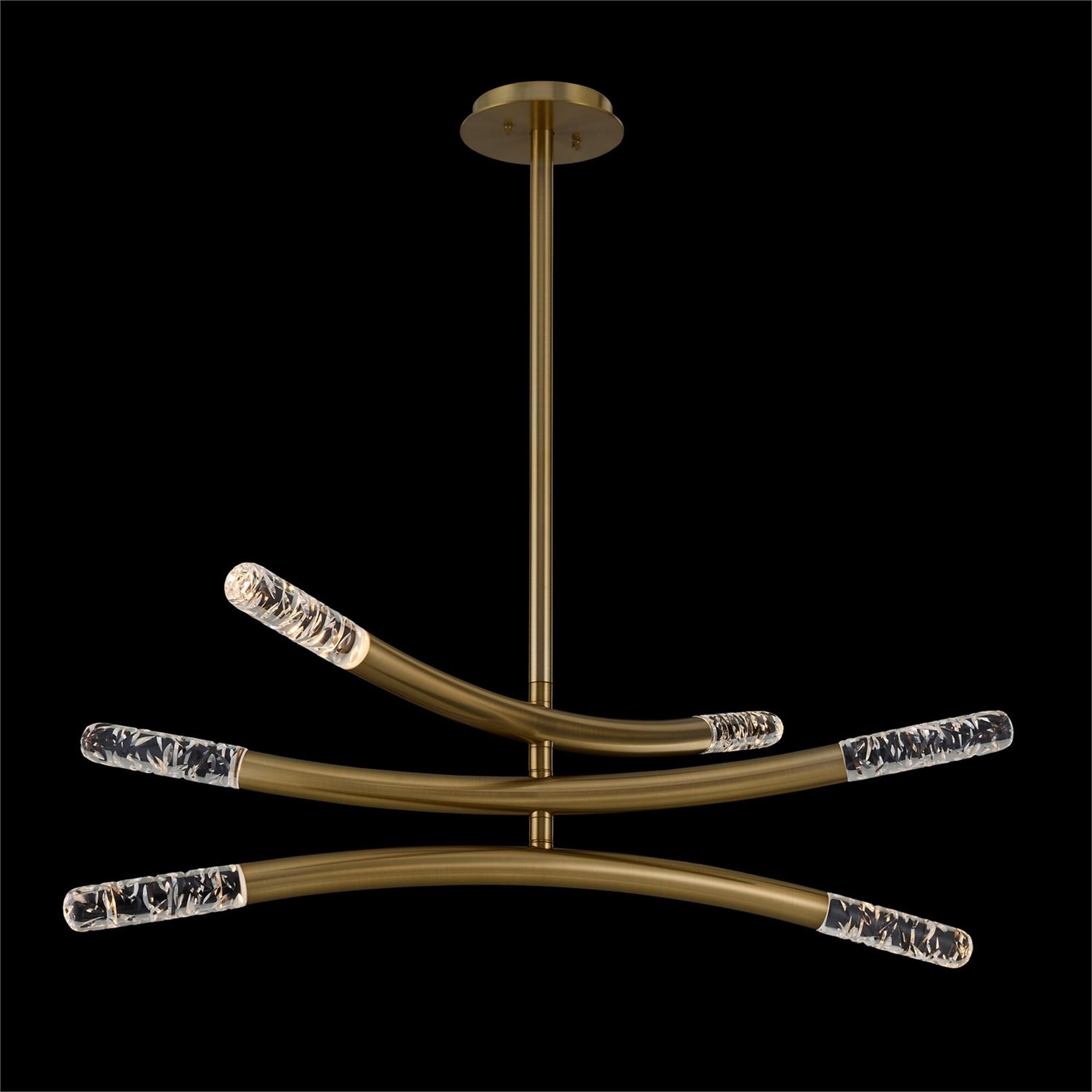 Shown in Winter Brass finish and Firenze Clear crystal and 0 shade