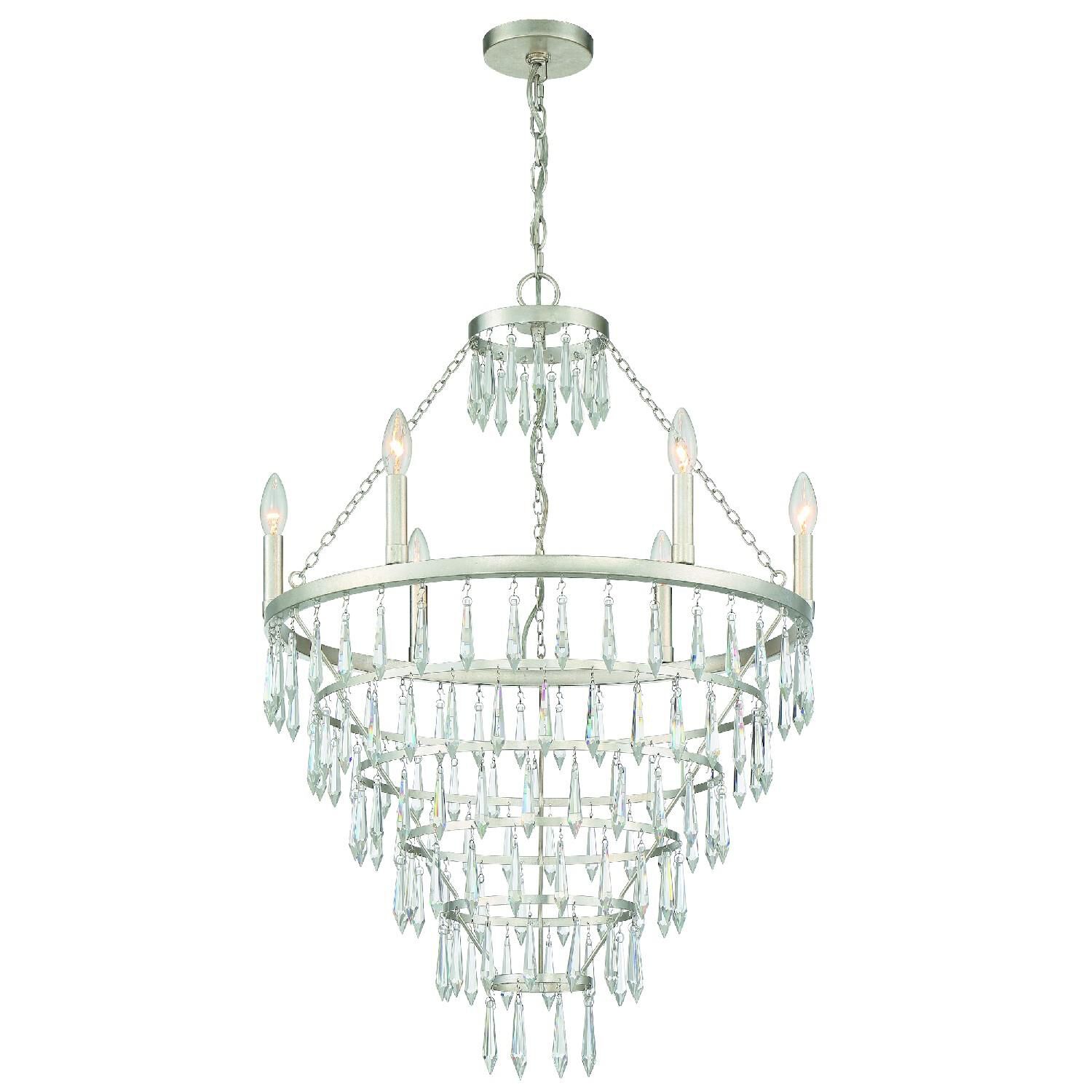Lucille 24 Inch 6 Light Chandelier by Crystorama