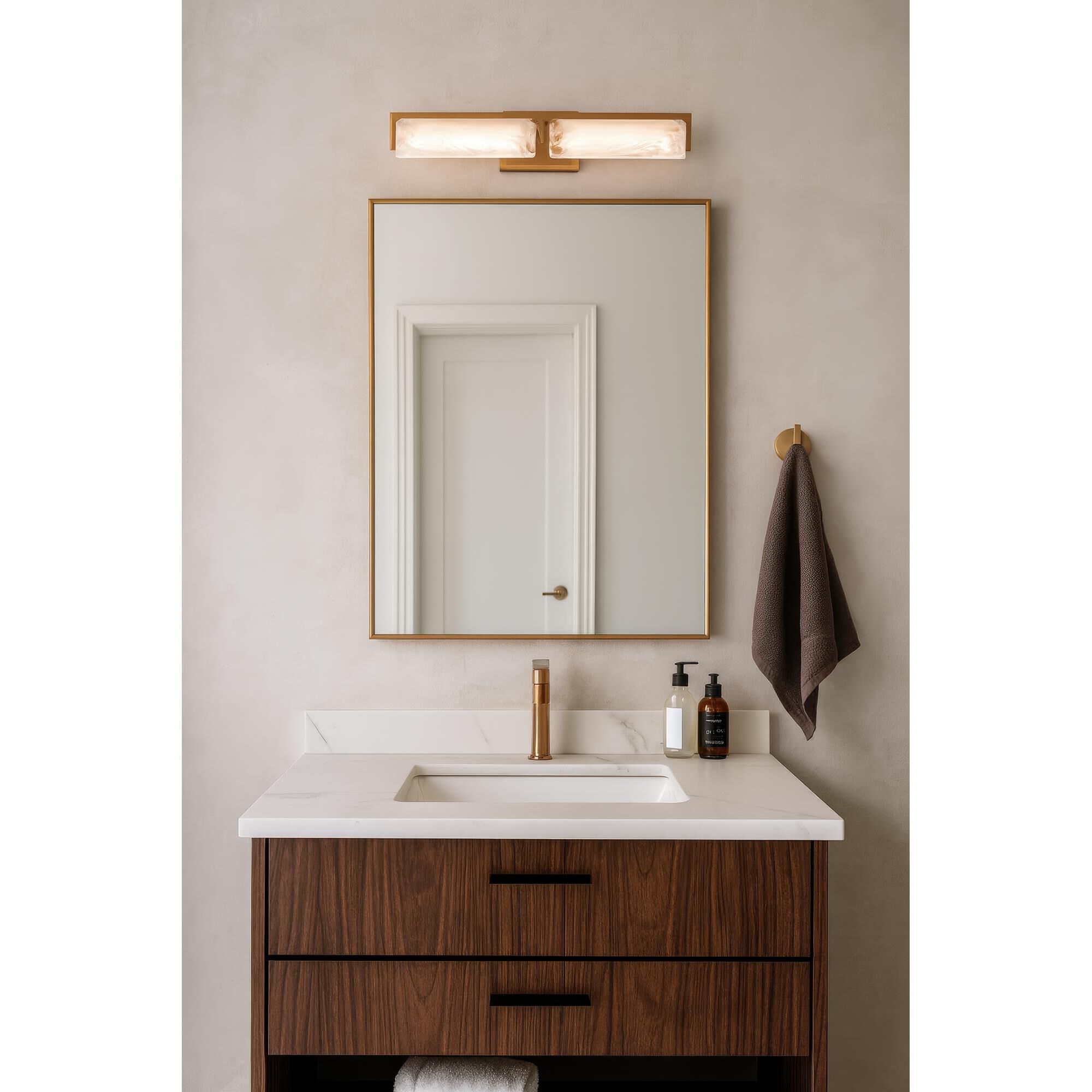 Shown in Brass finish and Handmade Clear and White Swirl glass