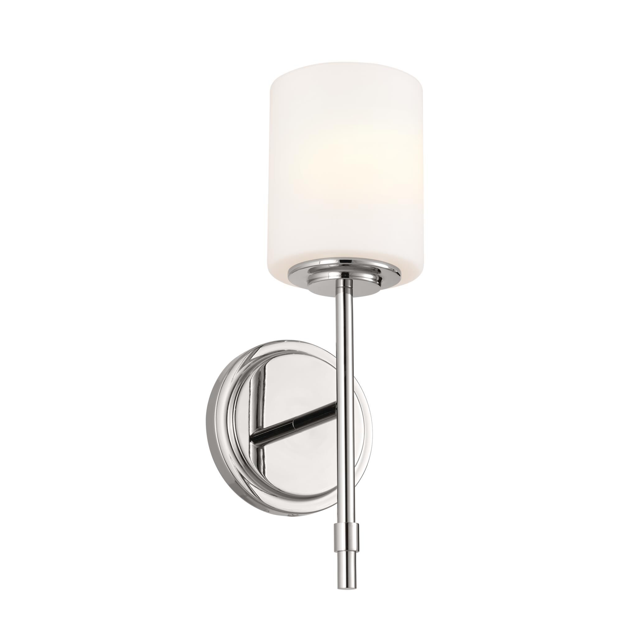 Shown in Polished Nickel finish and Satin Etched Cased Opal glass