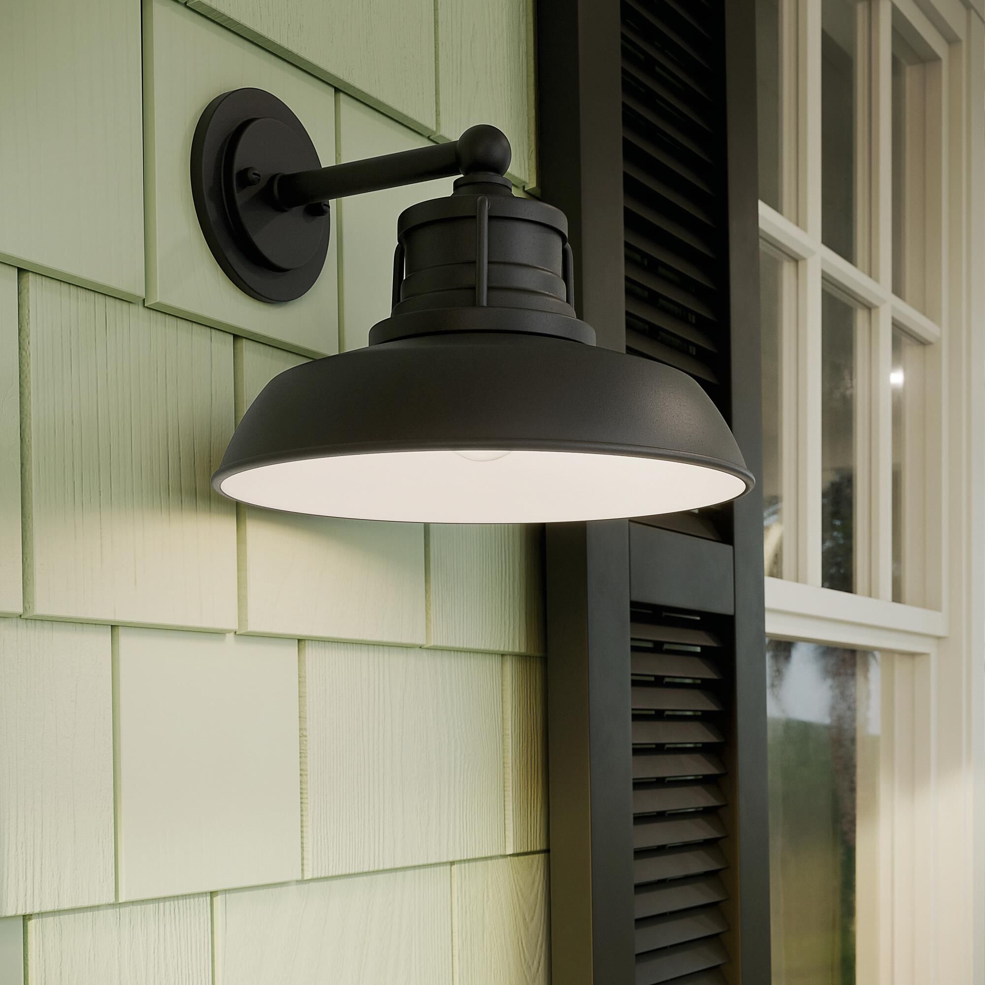 Shown in Textured Black finish and Metal shade