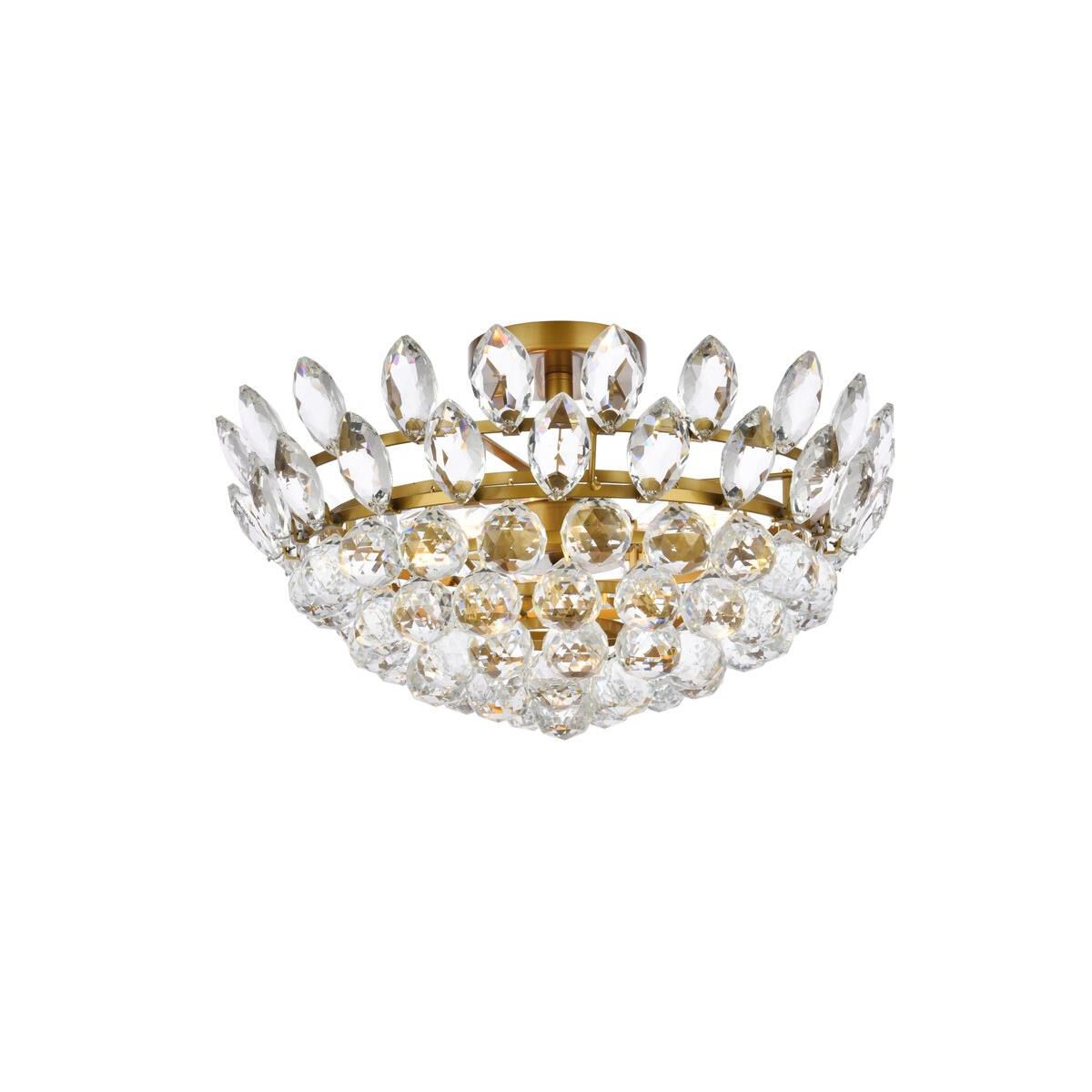 Shown in Brass finish and Royal Cut Clear crystal