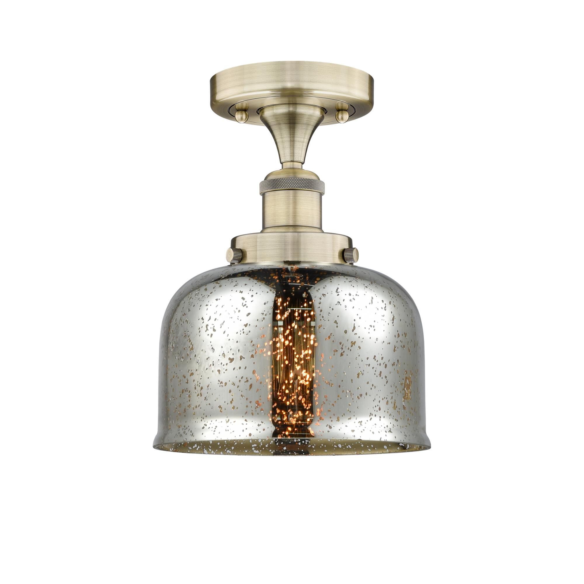 Shown in Antique Brass finish and Silver Plated Mercury glass