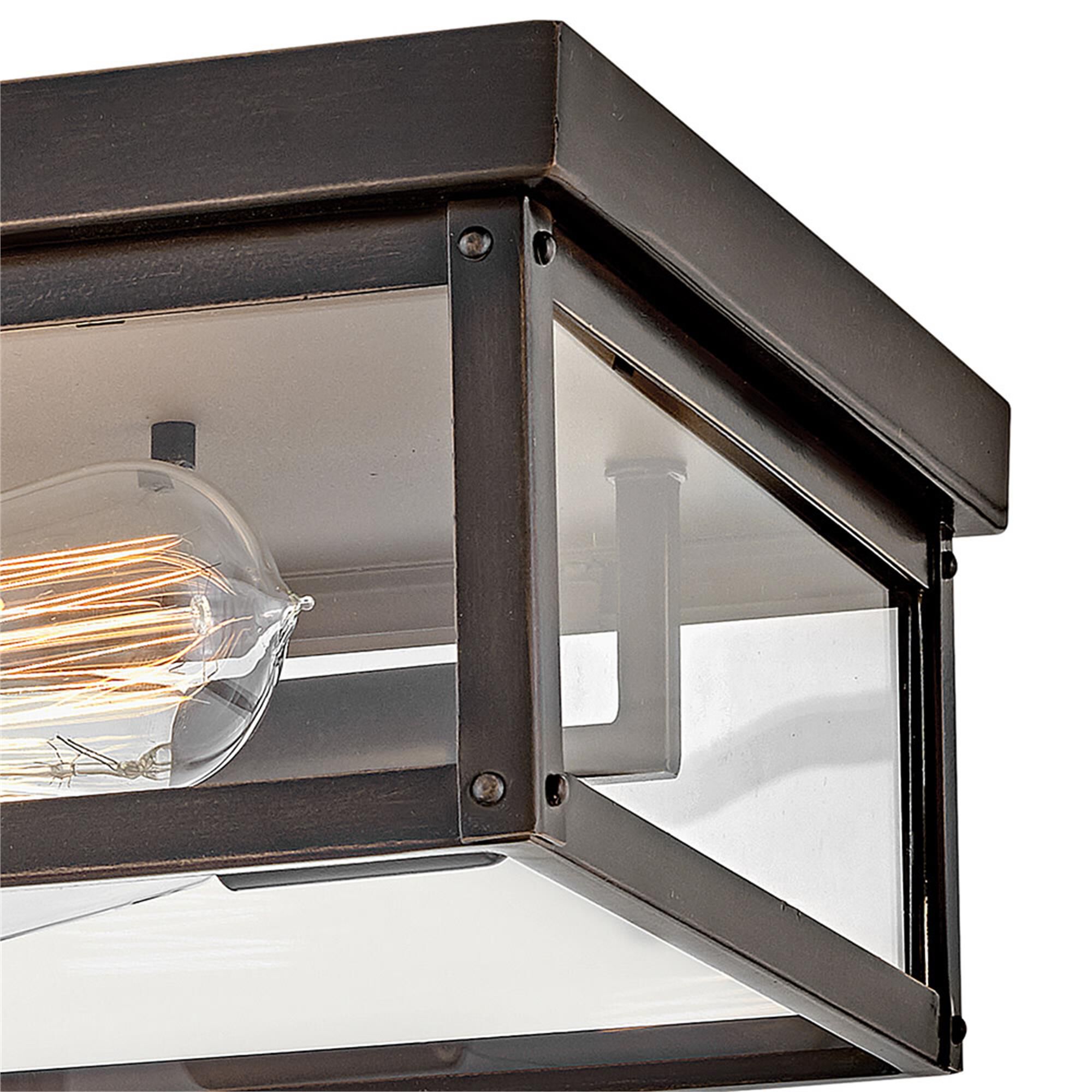 Beckham 12 Inch 2 Light Outdoor Flush Mount,
