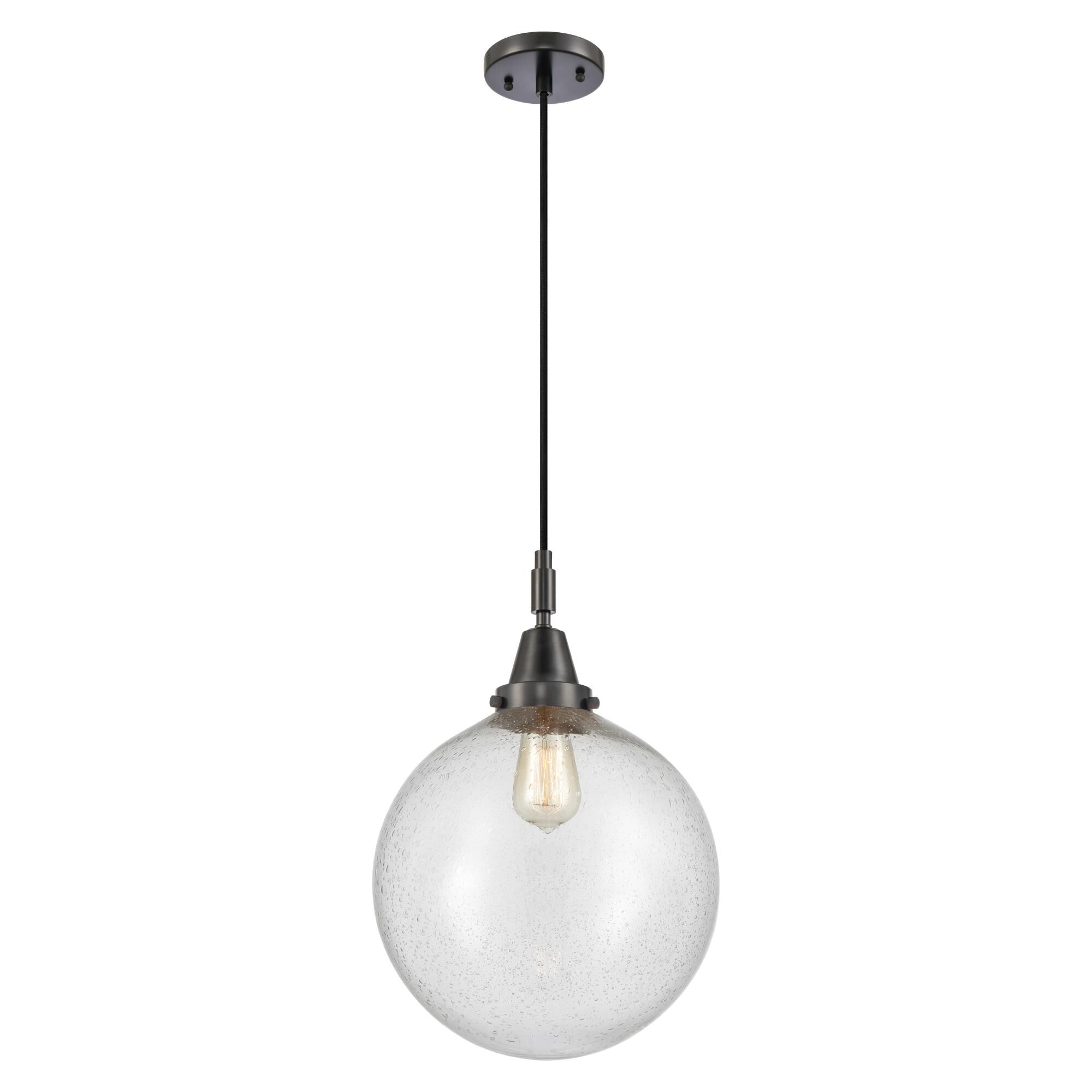 Shown in Matte Black finish and Seedy glass