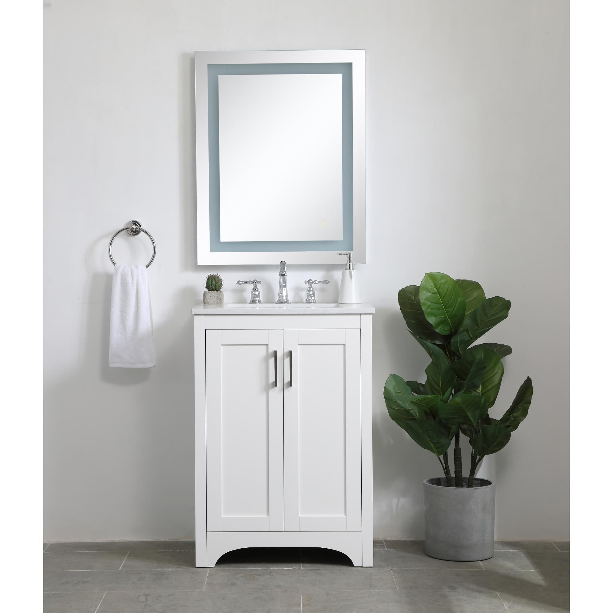 Shown in White finish