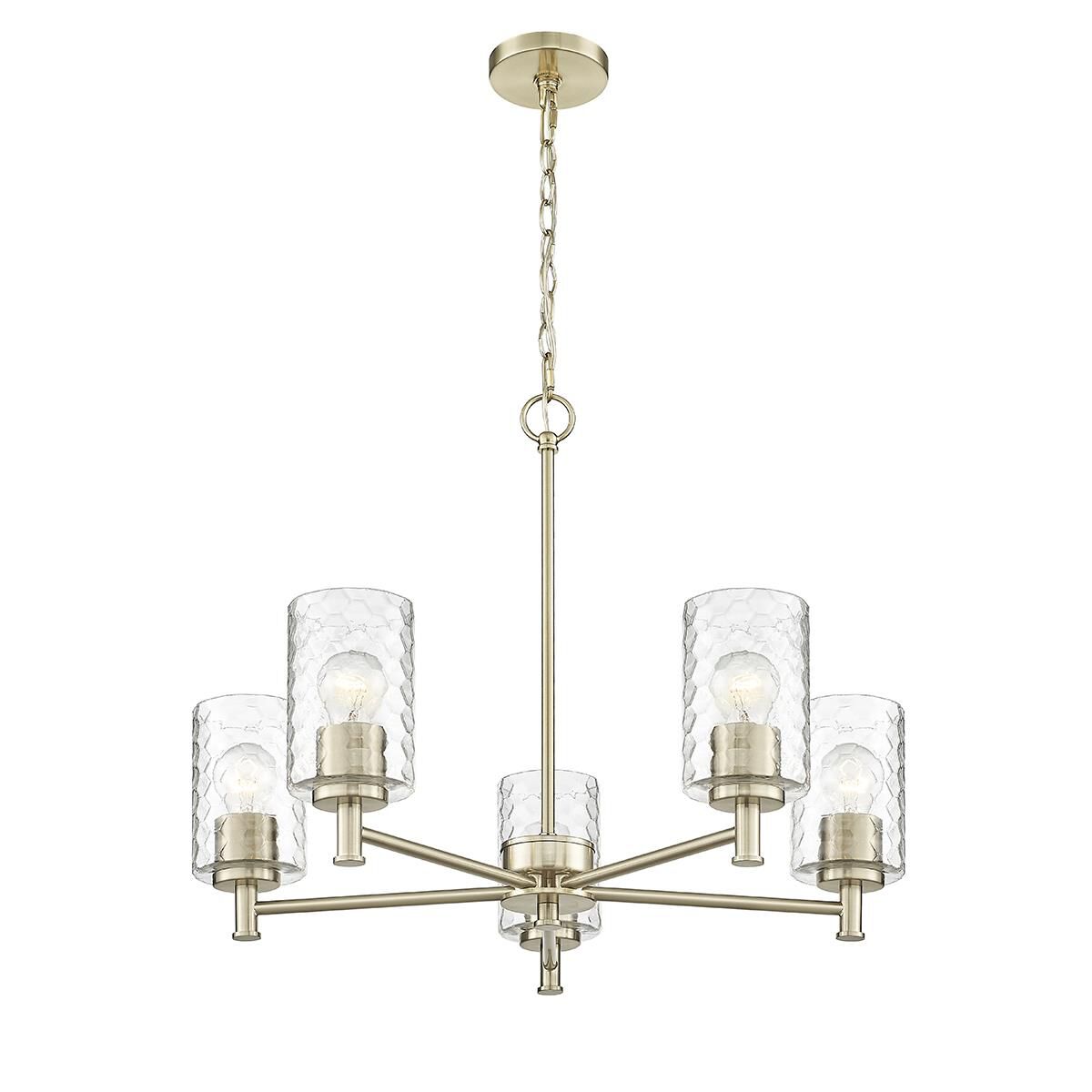 Shown in Modern Gold finish and Clear Honeycomb glass