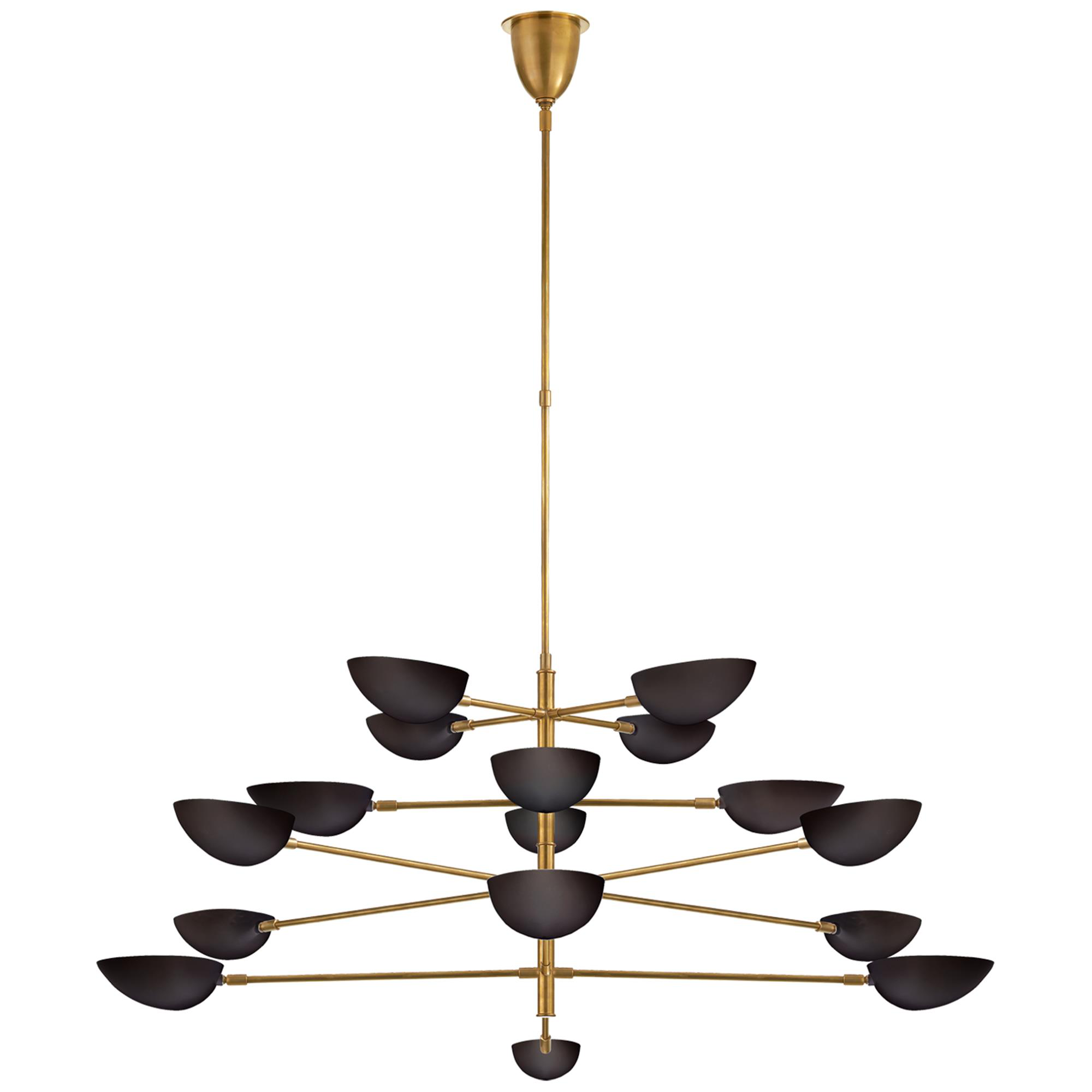 Shown in Hand Rubbed Antique Brass finish and Black shade