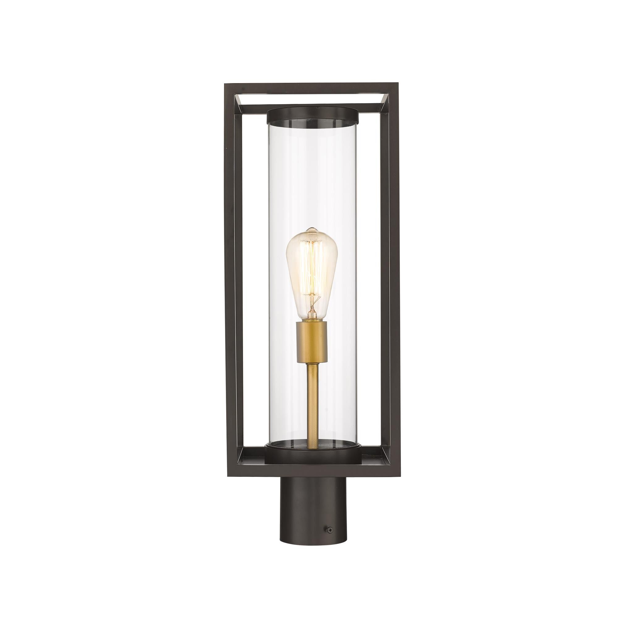 Shown in Deep Bronze + Outdoor Brass finish and Glass shade