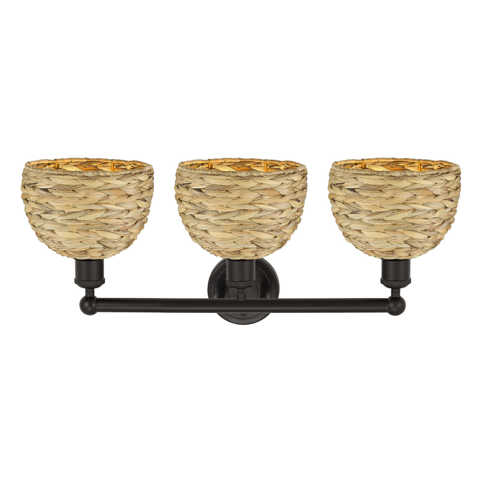 Bruno Marashlian Woven Rattan 26 Inch Bath Vanity Light by Innovations Lighting
