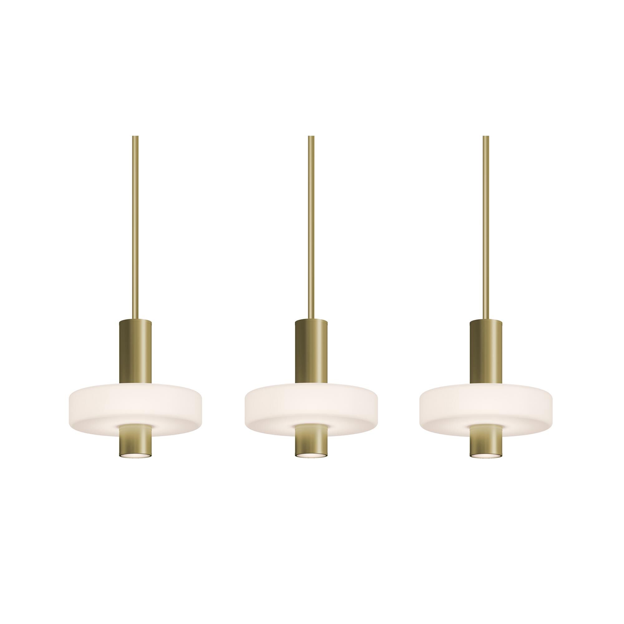 Shown in Light Antique Brass finish and White shade