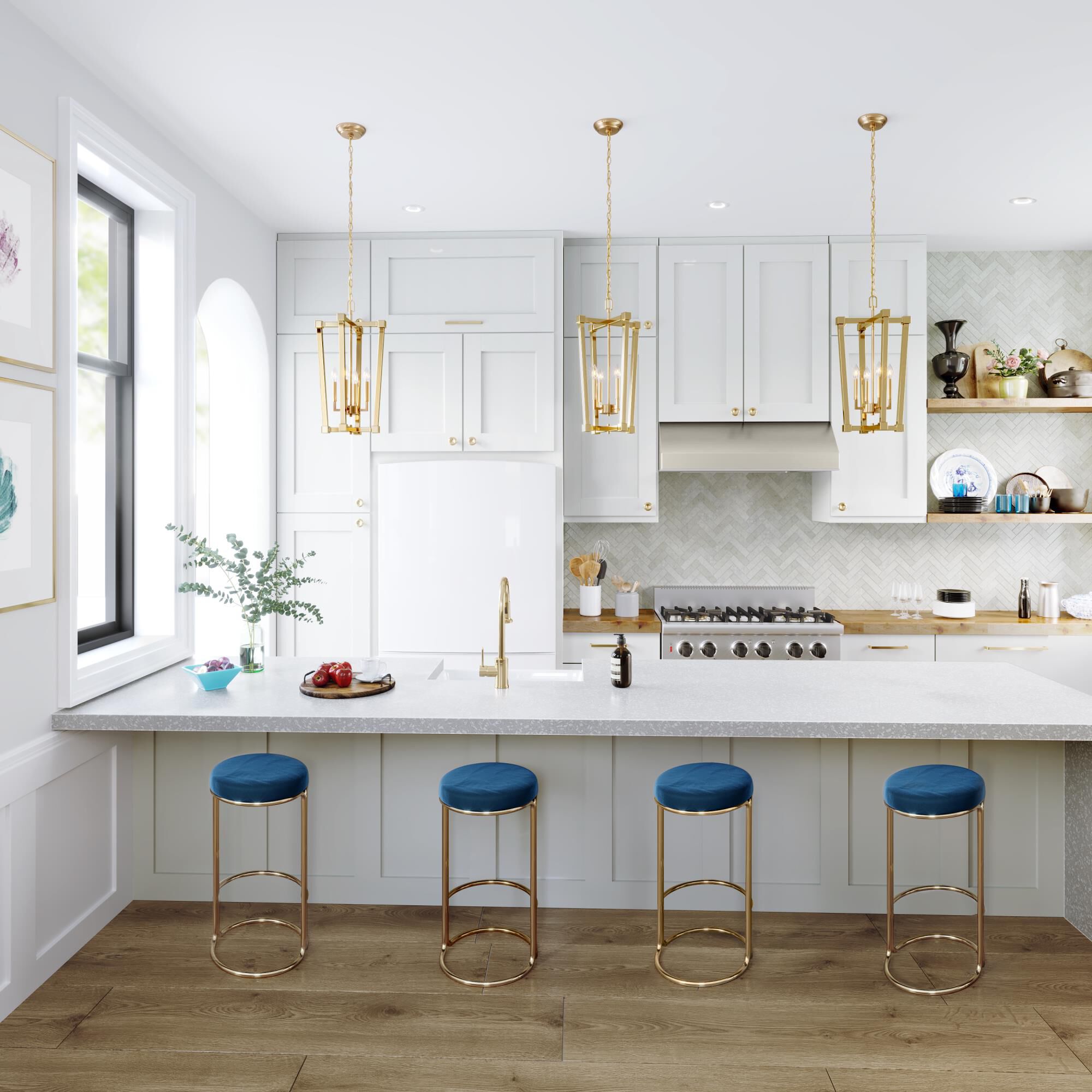 Shown in Modern Gold finish