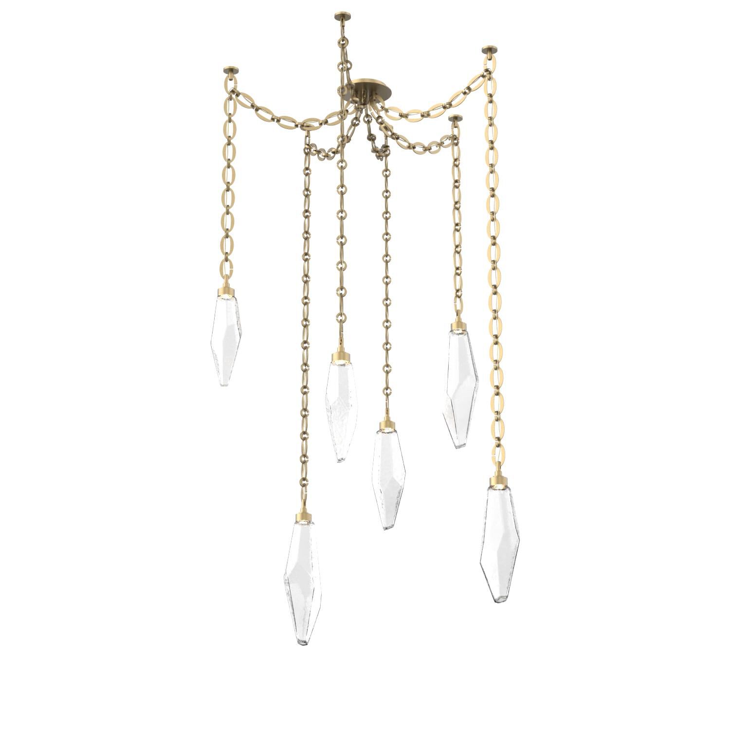 Levi Wilson Rock Crystal 14 Inch Multi Pendant Light by Hammerton Studio