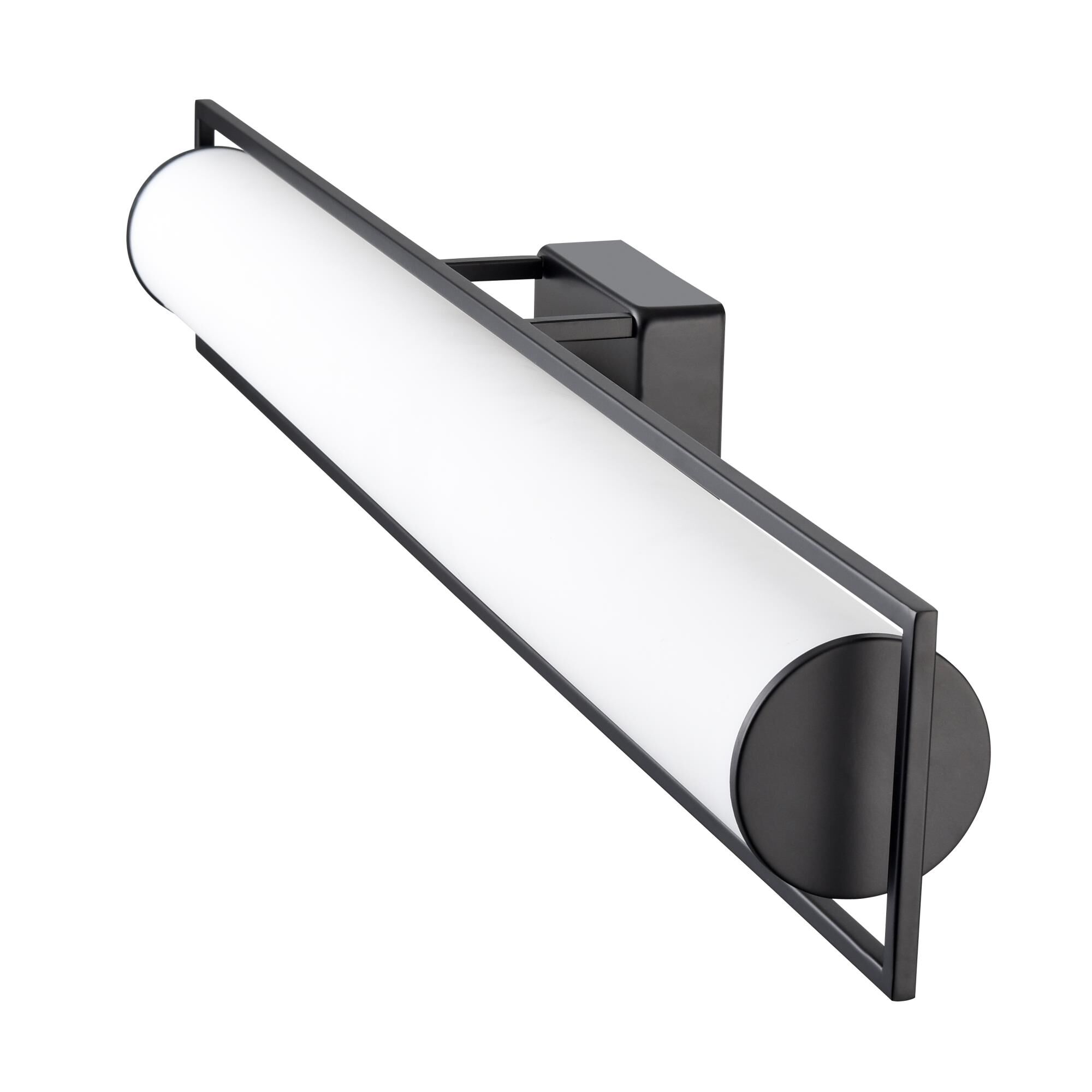 Shown in Matte Black finish and White glass