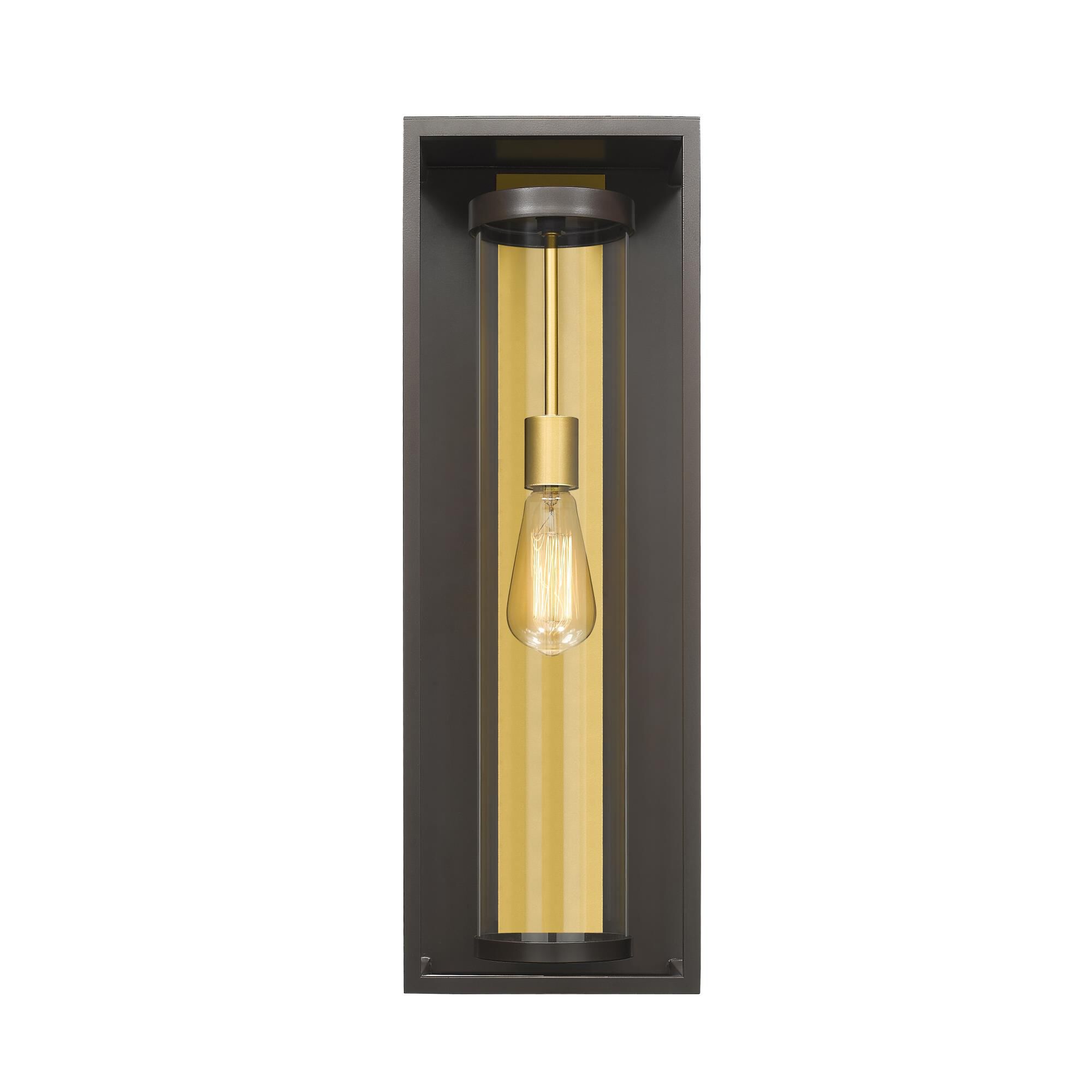 Shown in Deep Bronze + Outdoor Brass finish and Glass shade