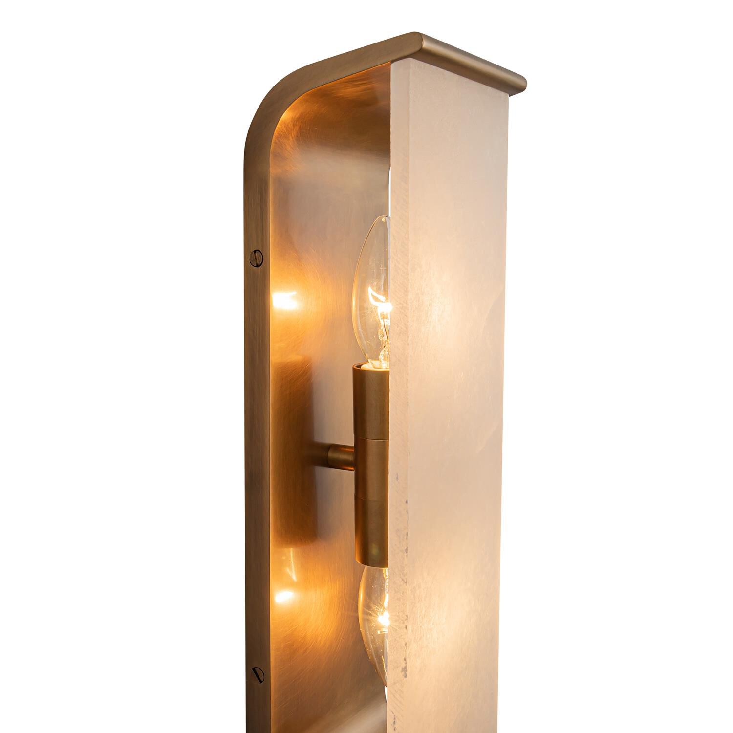 Shown in Vintage Brass/Alabaster finish