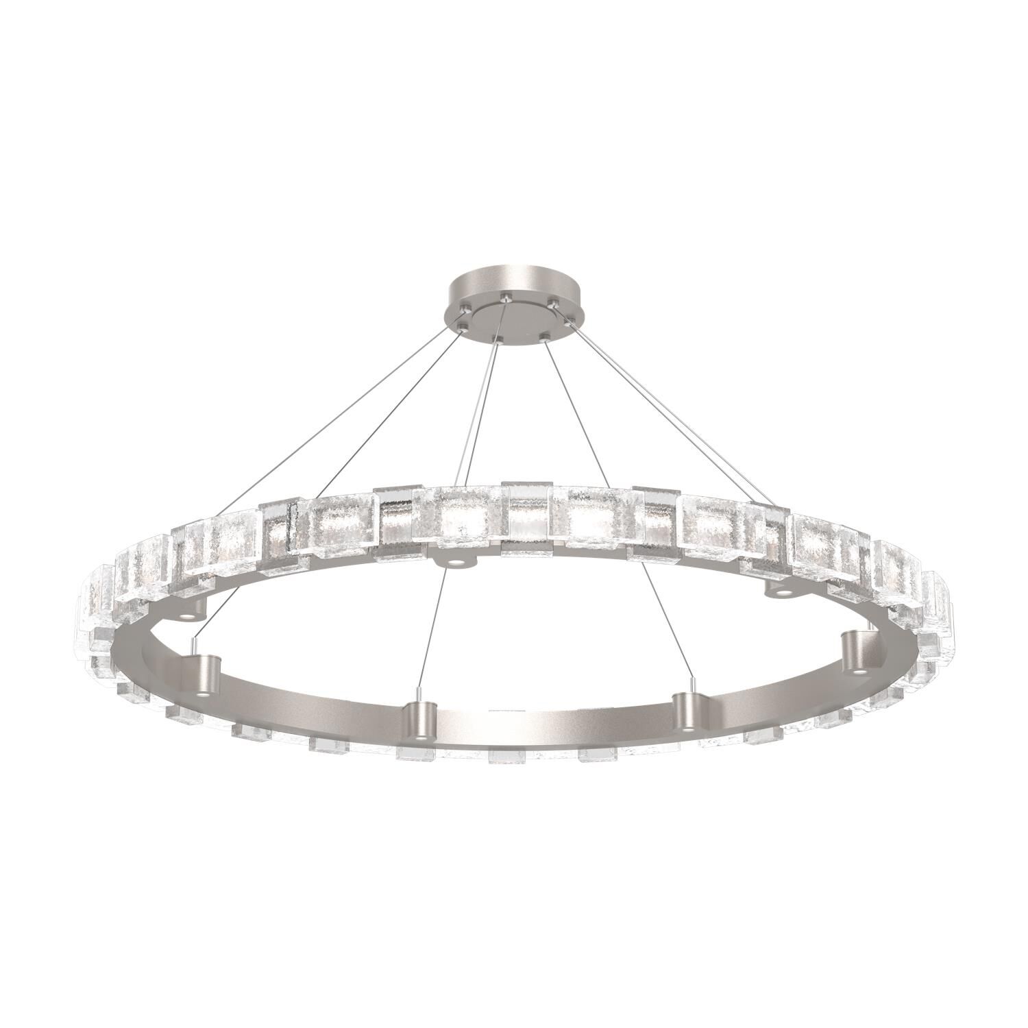 Shown in Beige Silver finish and Clear glass