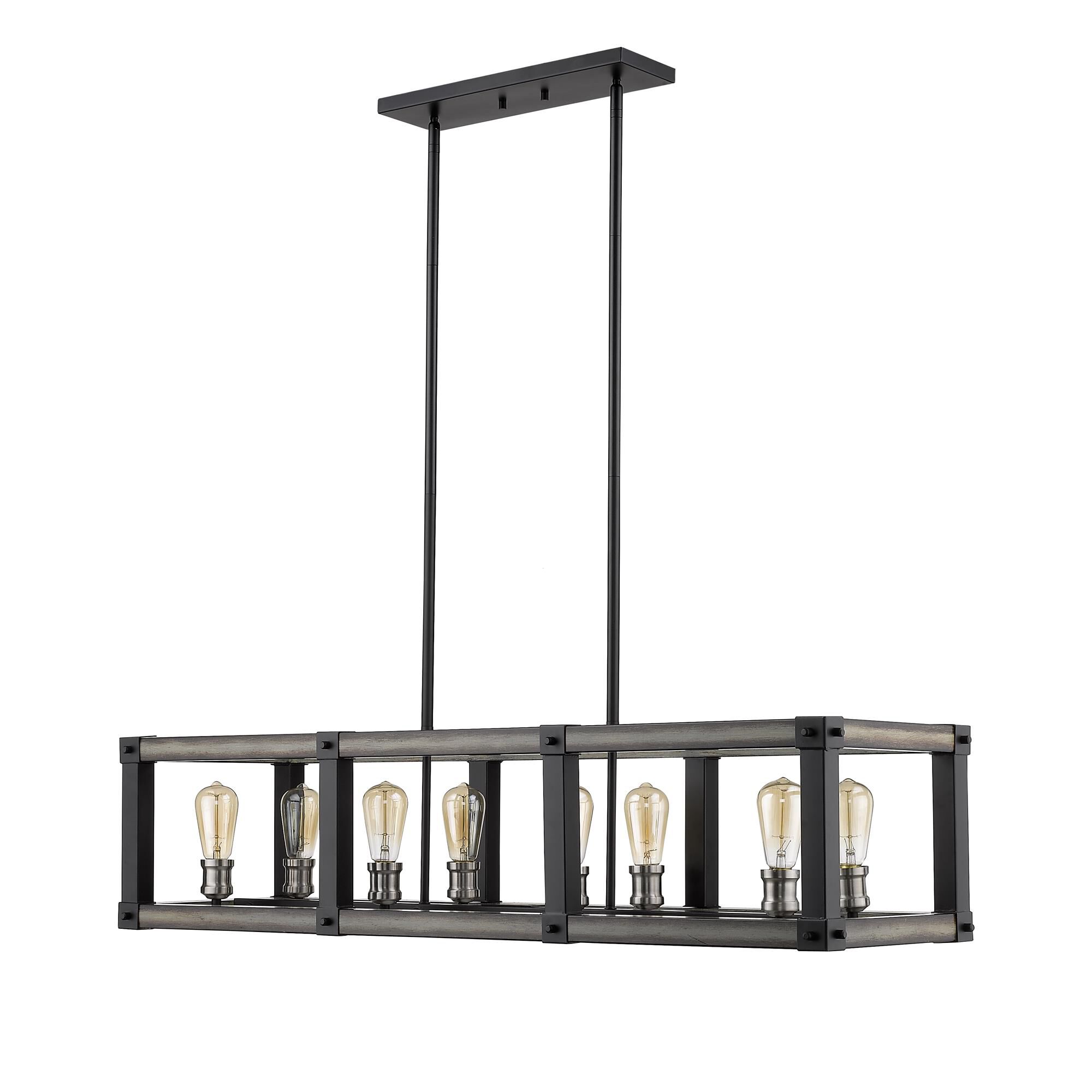 Shown in Ashen Barnboard finish and --- glass and --- shade