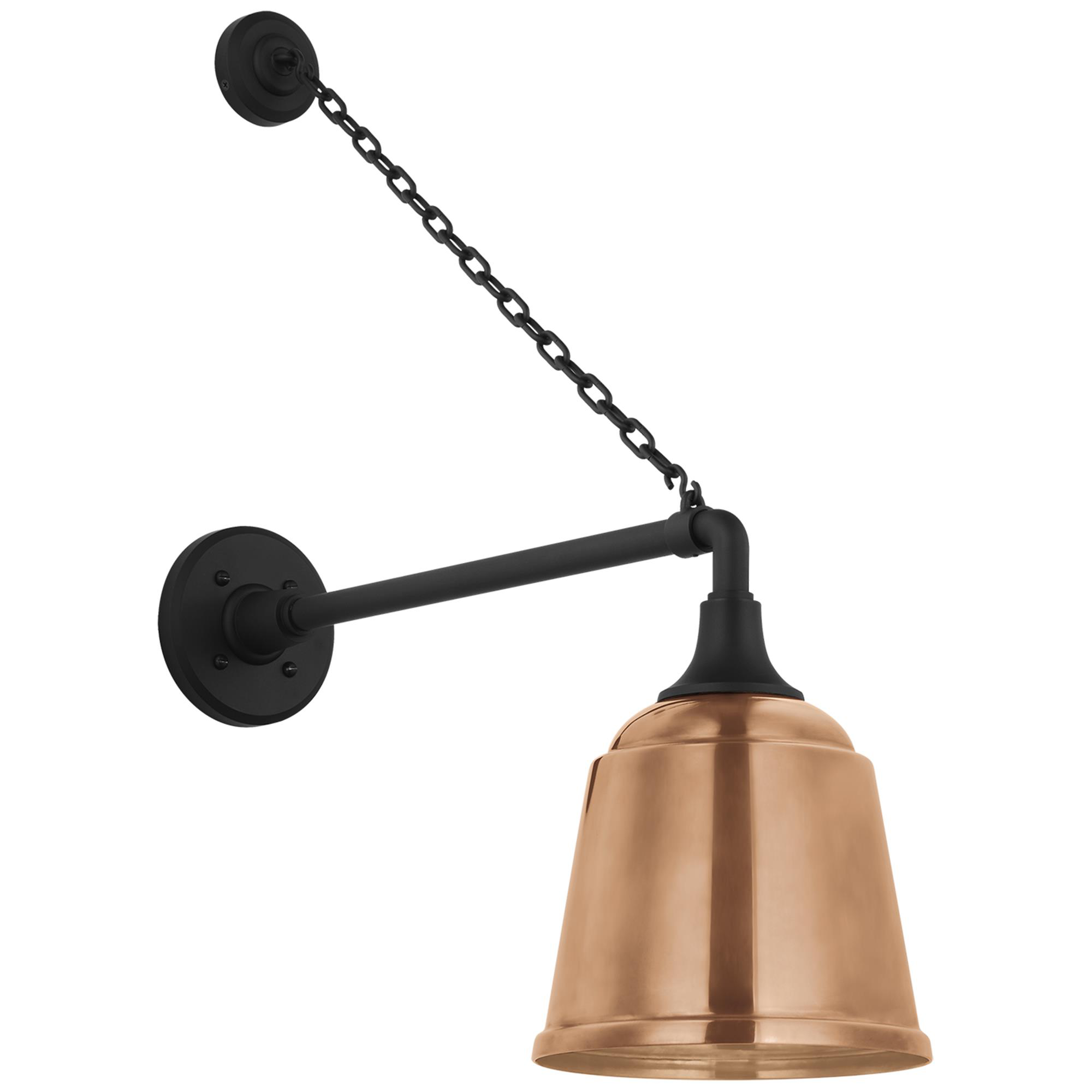 Shown in Matte Black finish and Copper shade