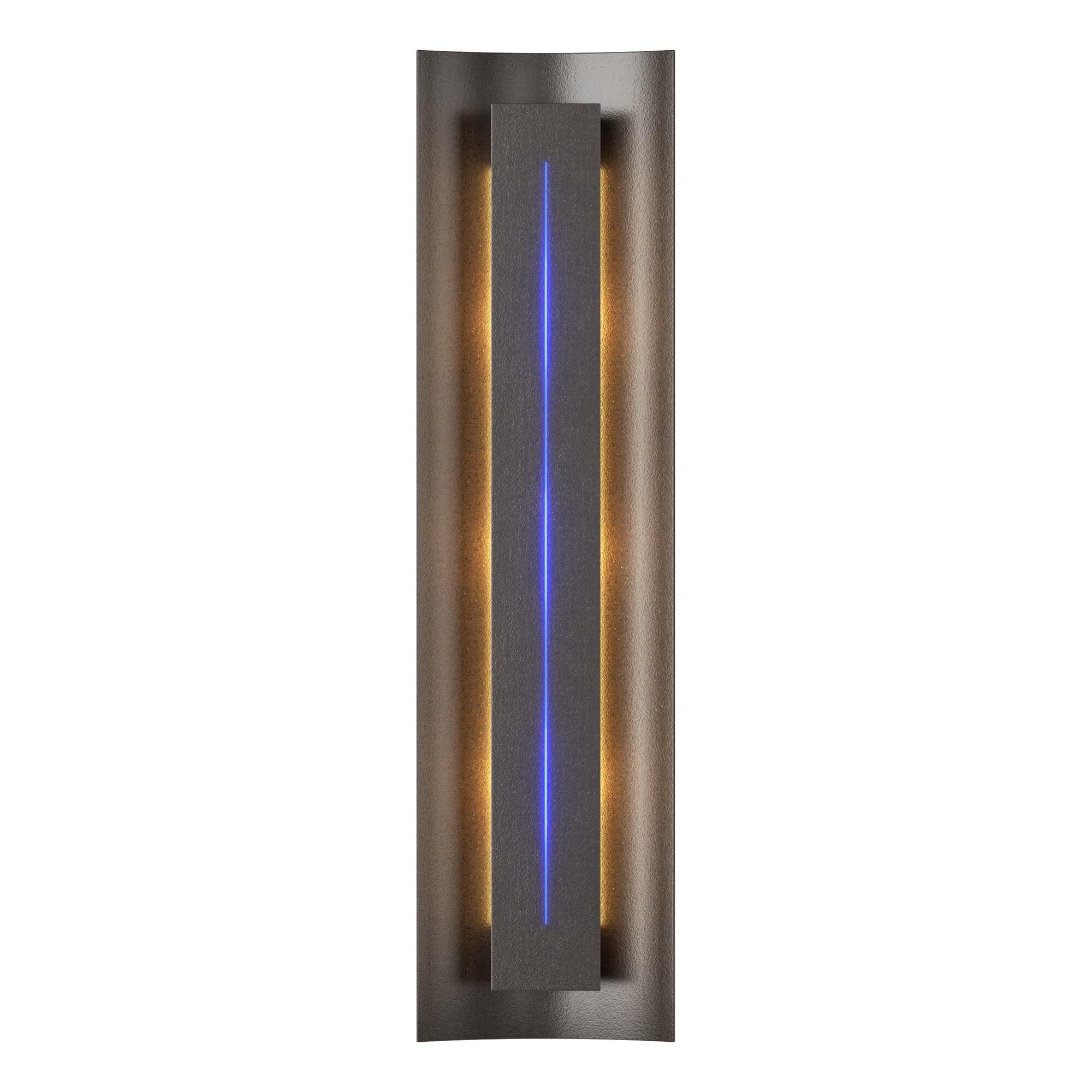 Shown in Oil Rubbed Bronze finish and Blue glass