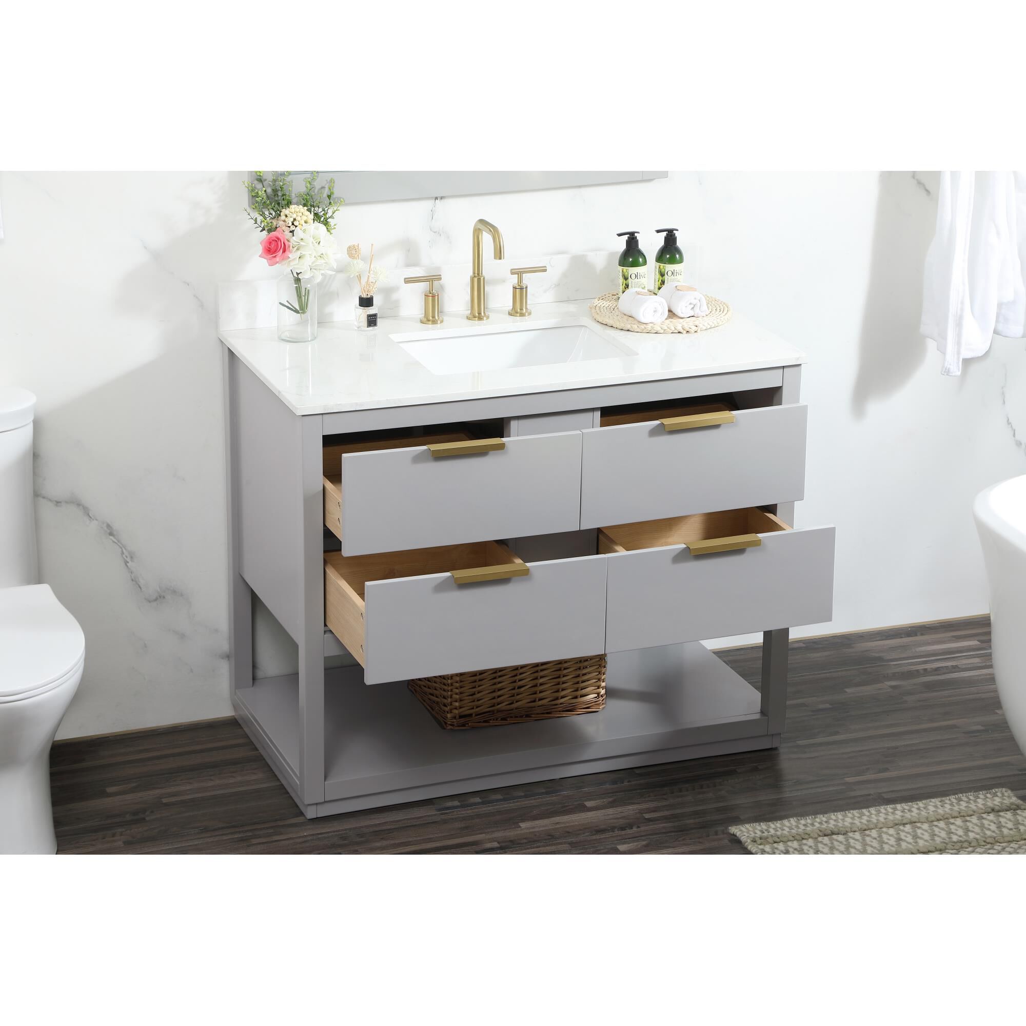 Shown in Grey finish