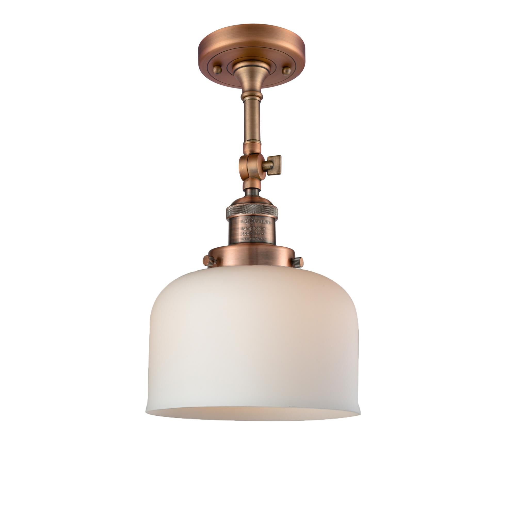 Bruno Marashlian Large Bell 8 Inch 1 Light Semi Flush Mount by Innovations Lighting