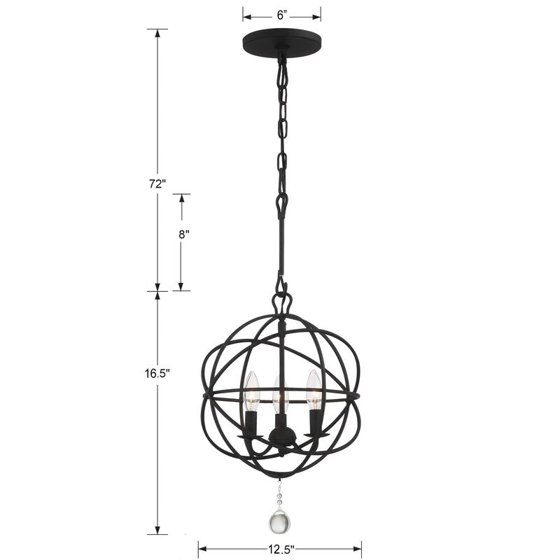 Solaris 13 Inch Mini Chandelier by Crystorama